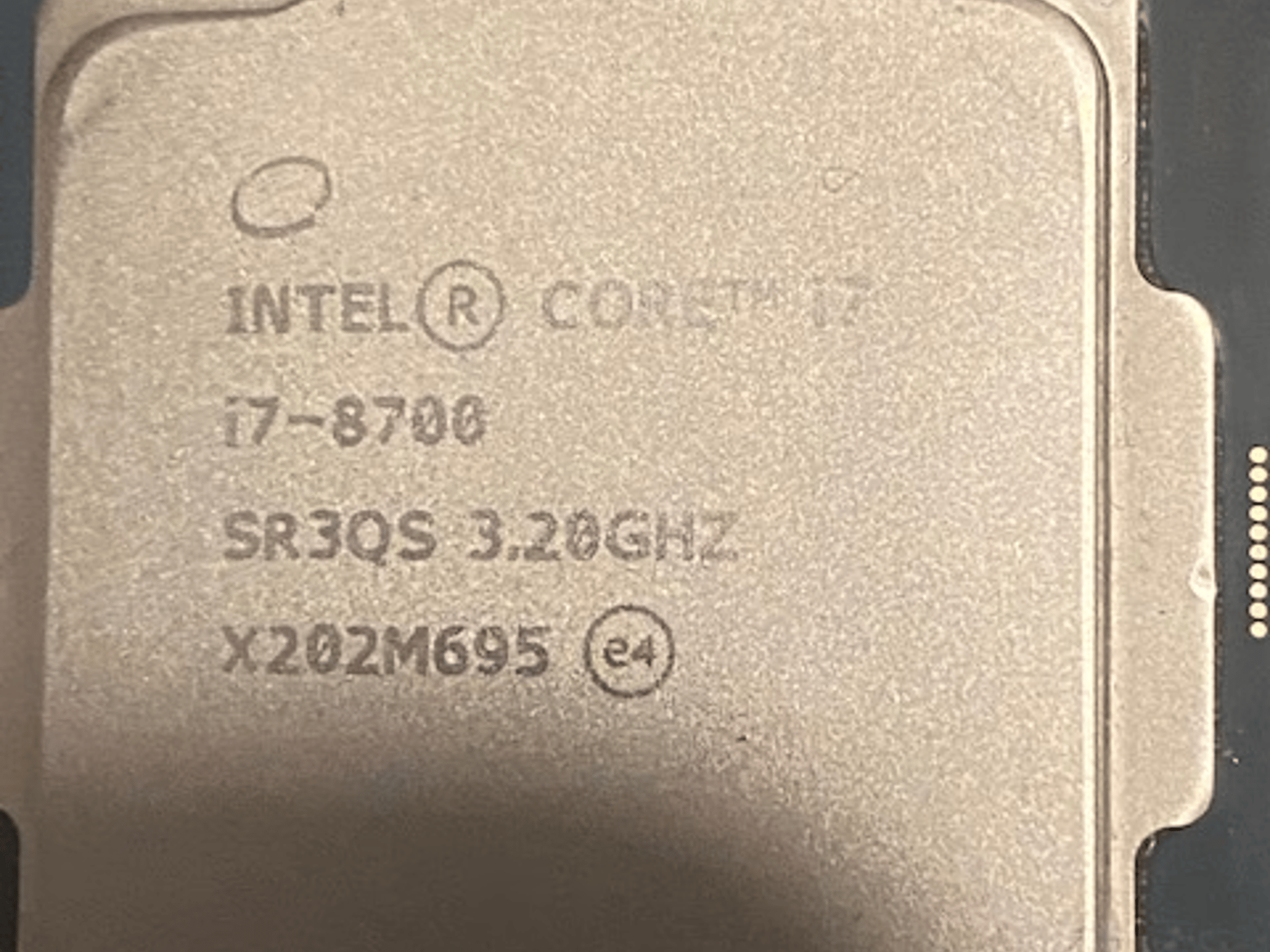 Intel Core i7-8700 3.2 GHz 6-Core Processor