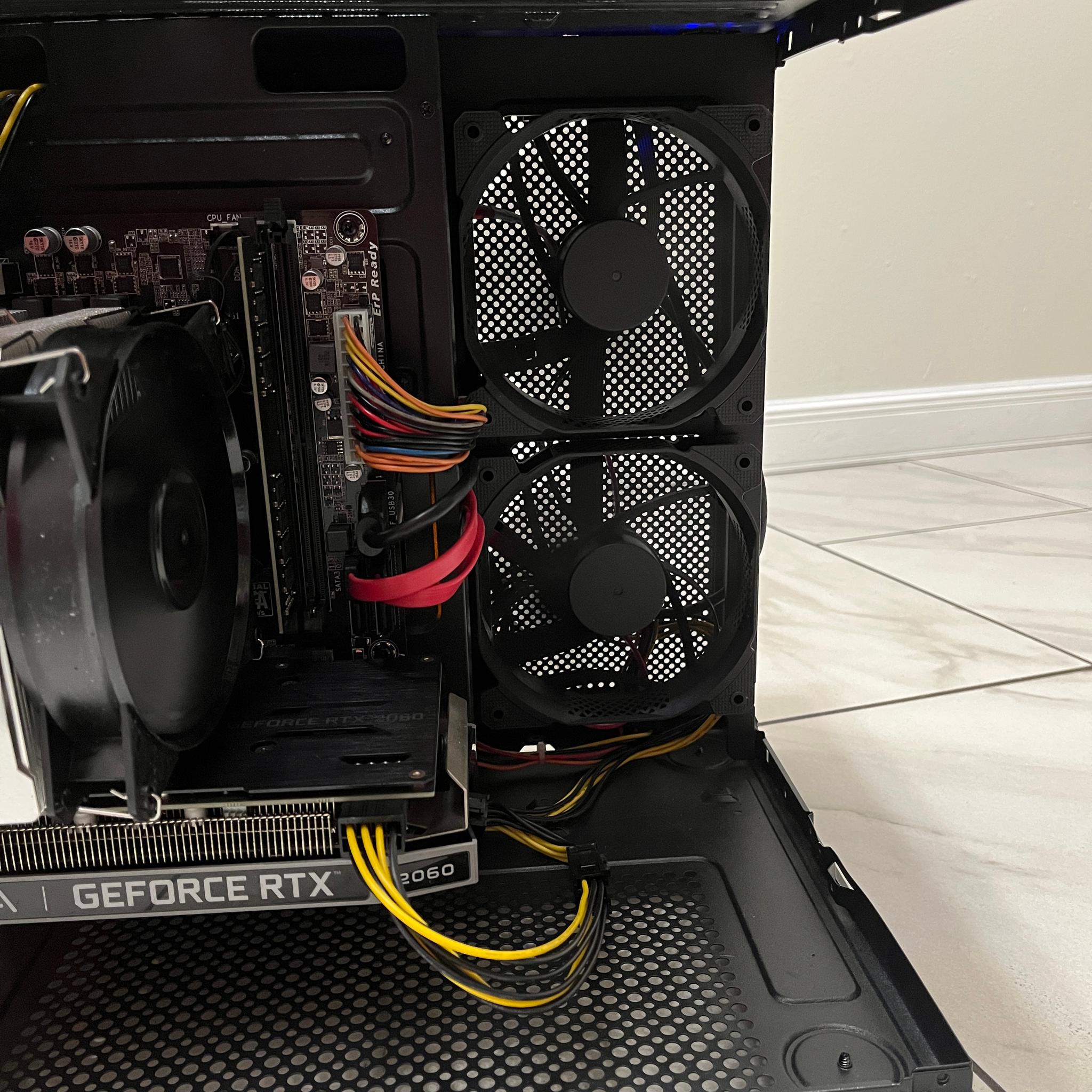 RTX 2060,Intel i5-7500,16GB RAM,870 GB Storage,Gaming PC w/Wi-Fi & BT-Defective Case,See Description