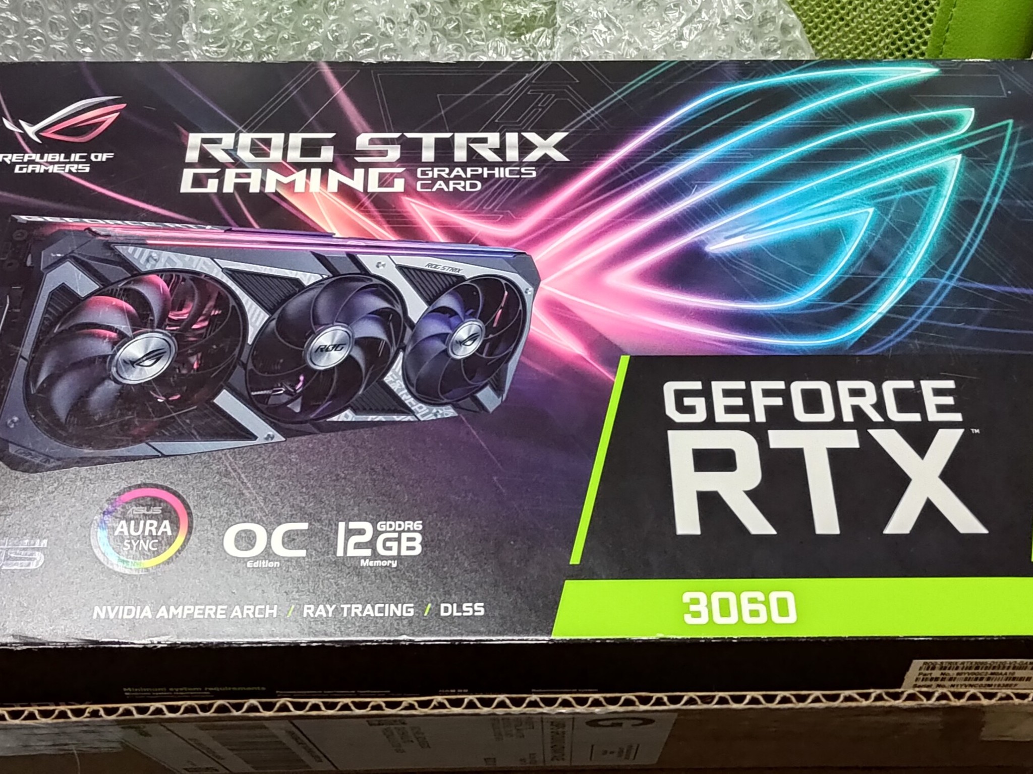 ASUS ROG Strix RTX 3060 V2 OC Edition Gaming Graphics Card 12GB GDDR6