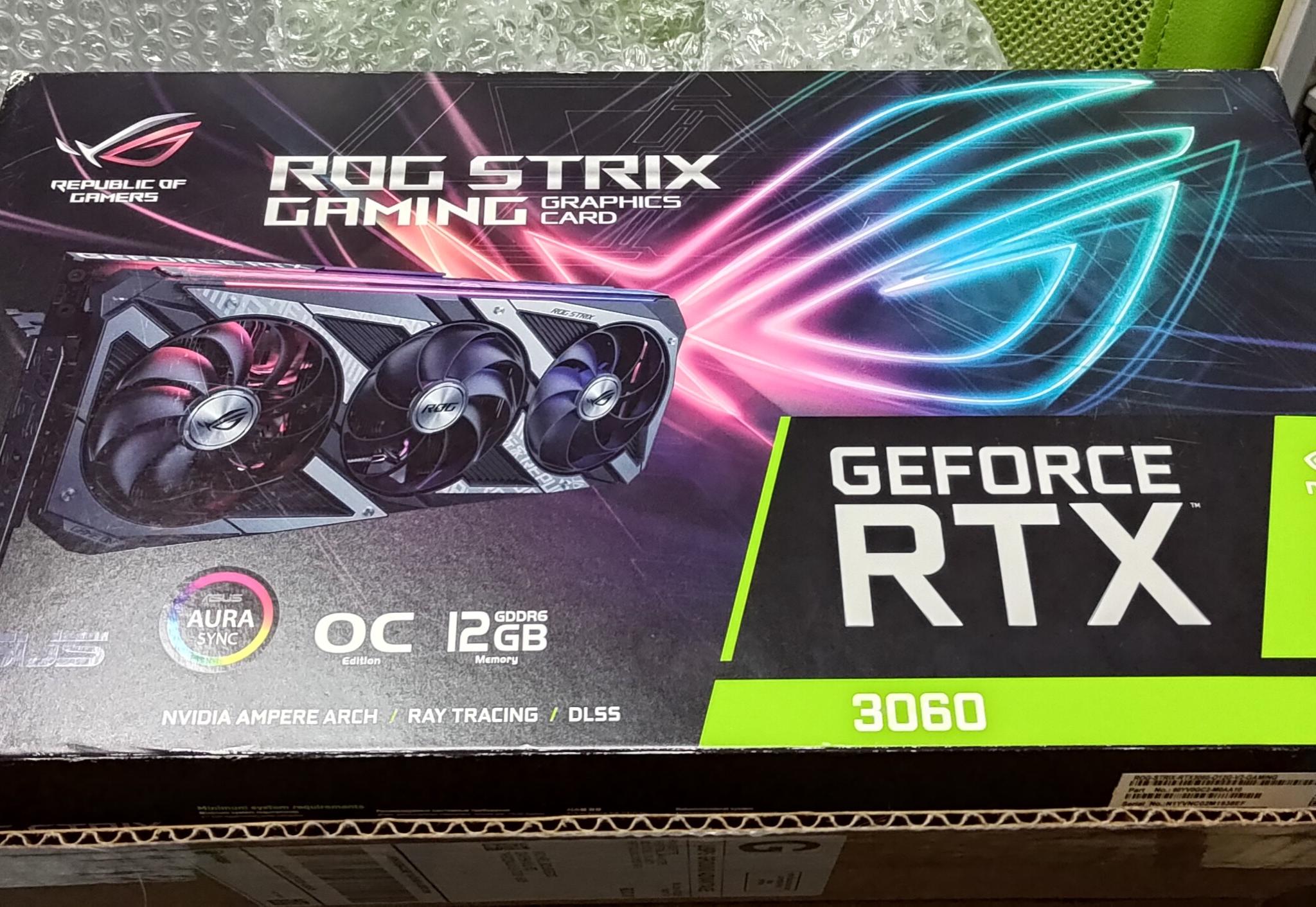 ASUS ROG Strix RTX 3060 V2 OC Edition Gaming Graphics Card 12GB GDDR6