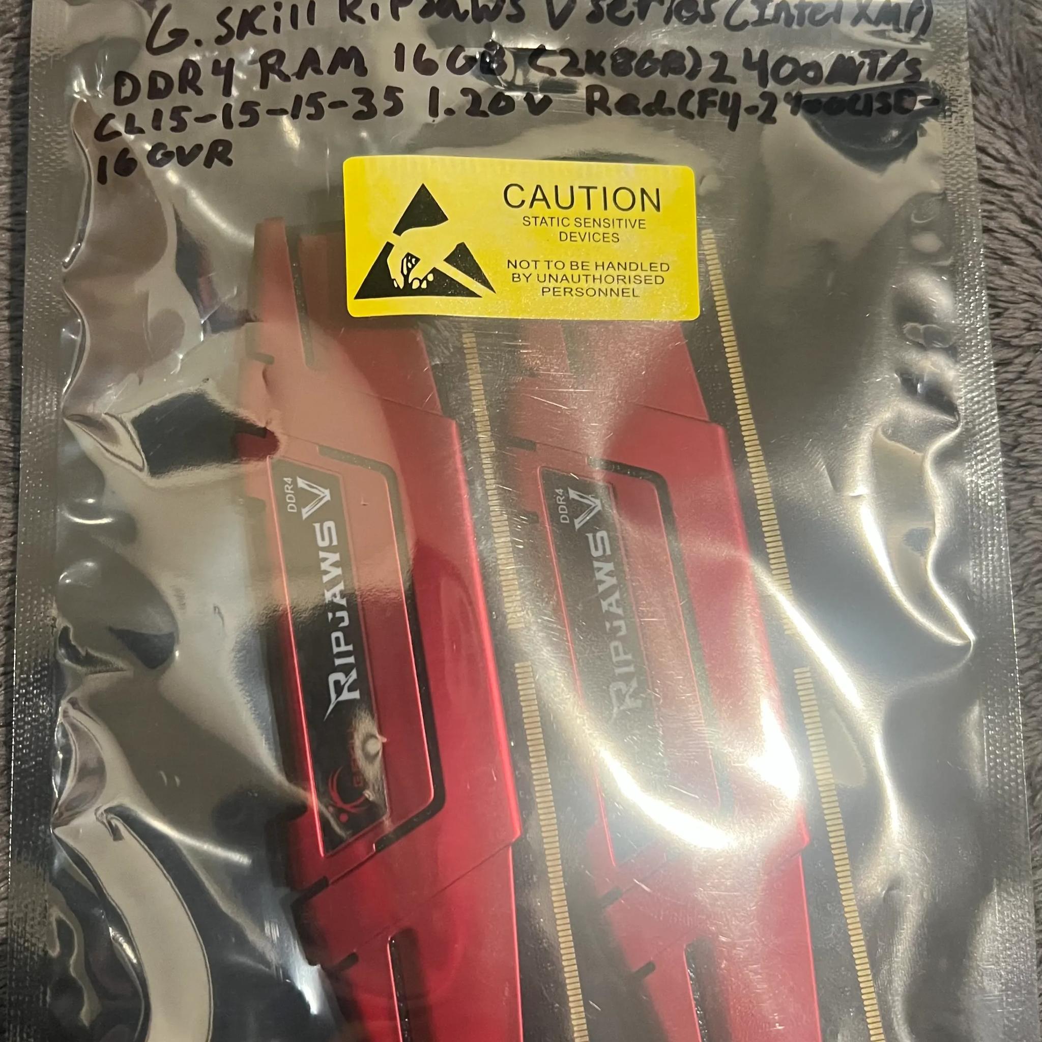 2X- G.SKILL Ripjaws V Series 16GB (2 x 8GB) DDR4 2400 MT/s CL15-15-15-35 1.20V
