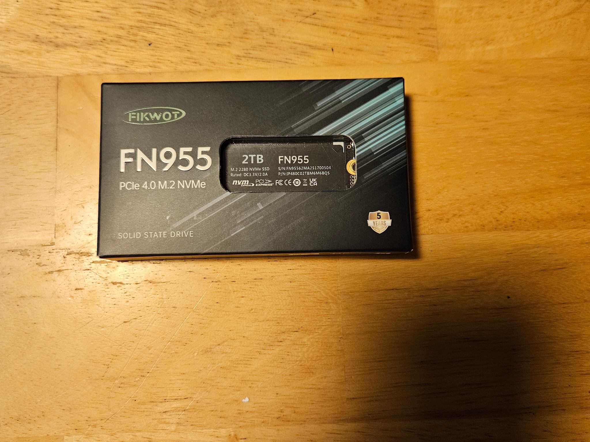 Fikwot FN 955 2TB NVME SSD with Free NVME Enclosure
