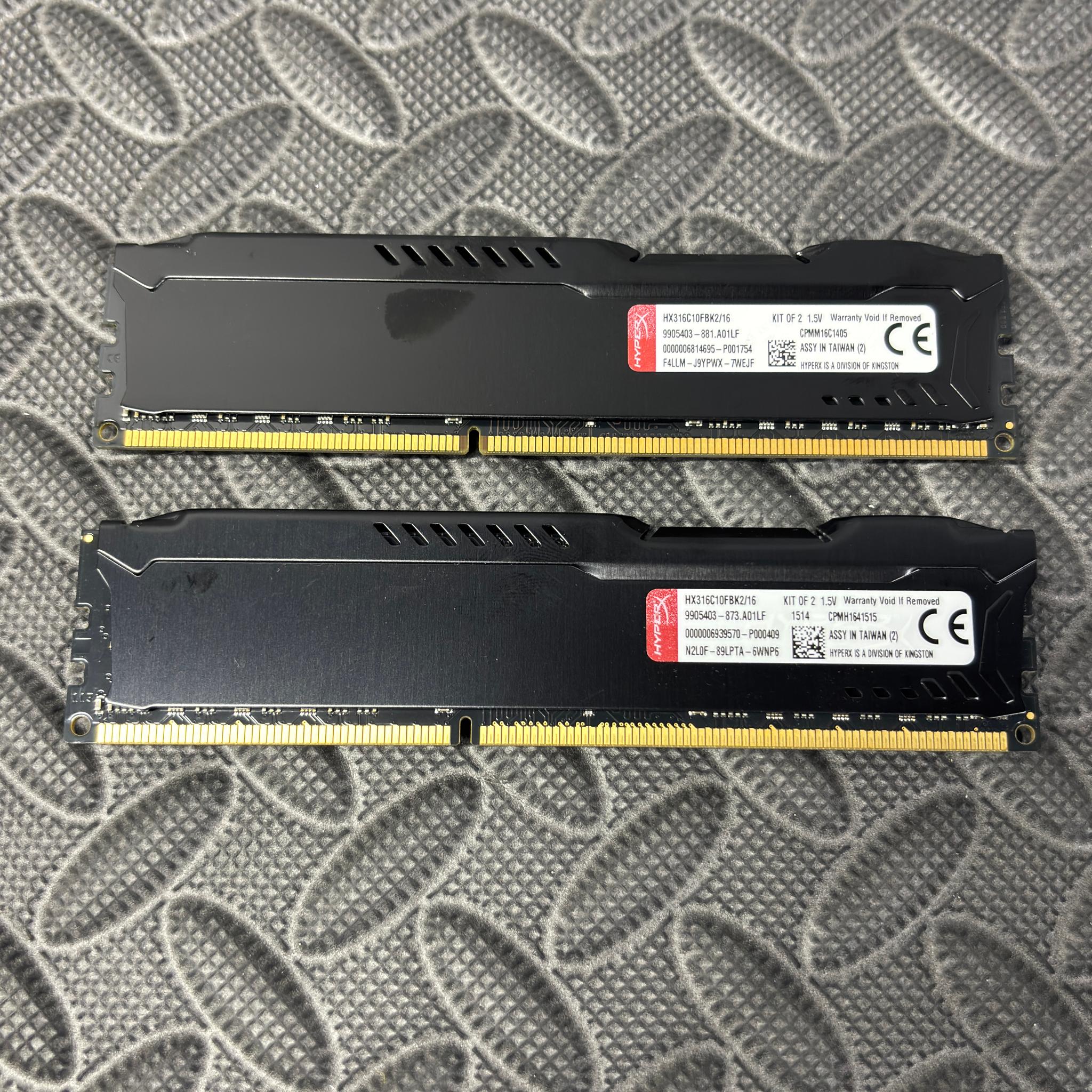 HyperX Fury 16GB (2x8GB) DDR3 1600MHz RAM Kit HX316C10FBK2/16 Tested