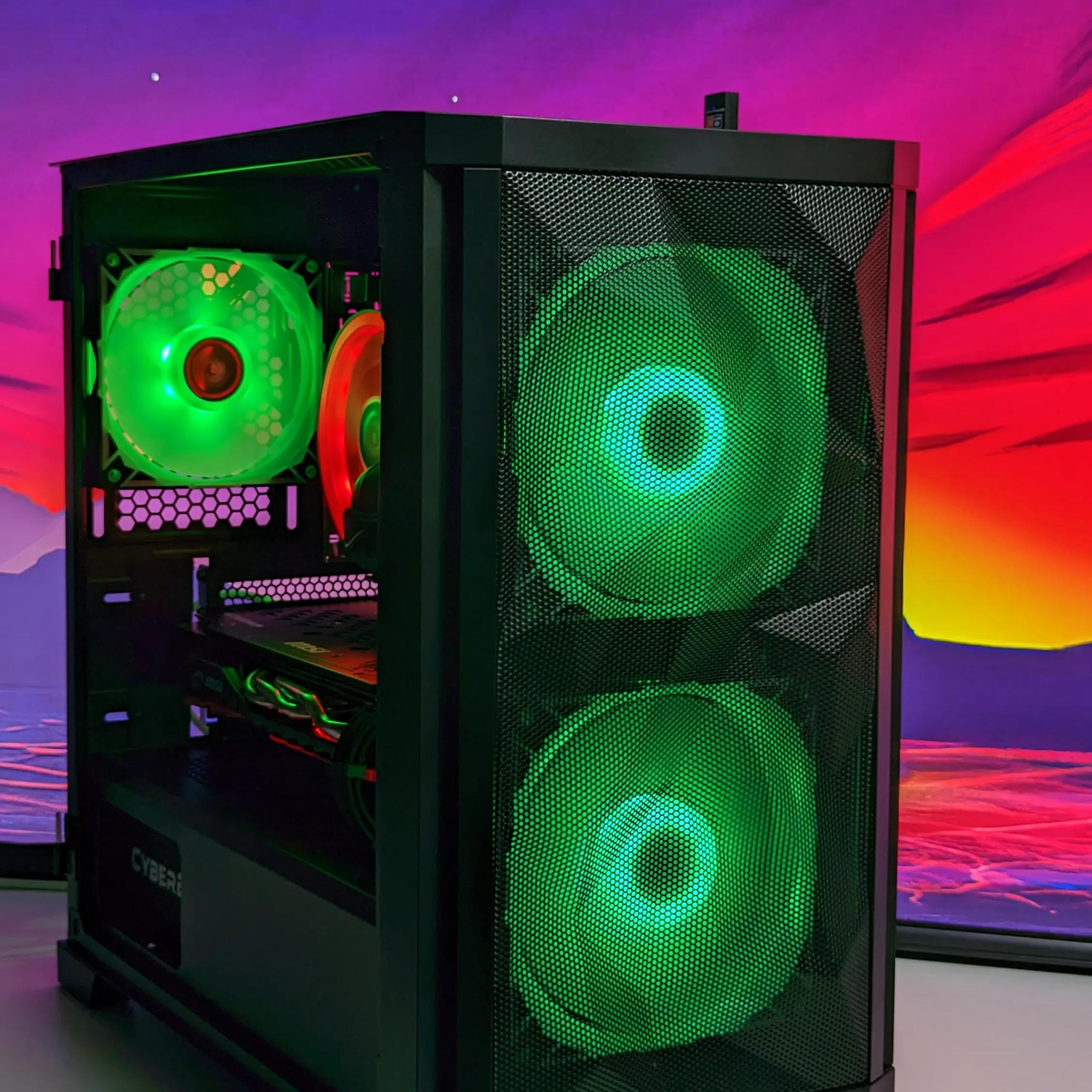 🥷⚫Snake Eyes🥷⚫-Gaming PC-AMD RX 580 4GB-AMD Ryzen 5 2600-16GB DDR4 RAM-512GB NVME