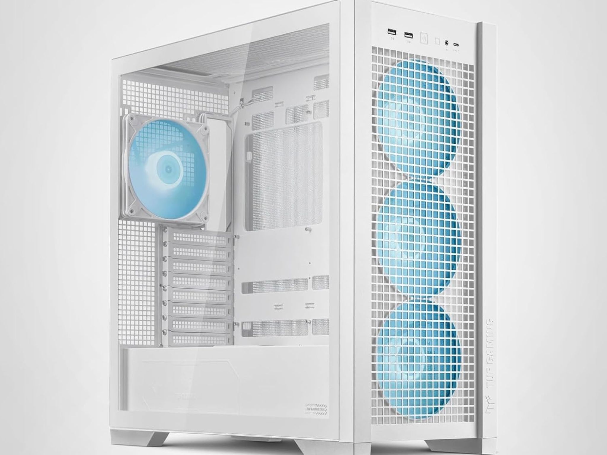 ASUS TUF Gaming GT302 ARGB White ATX Mid Tower Computer Case