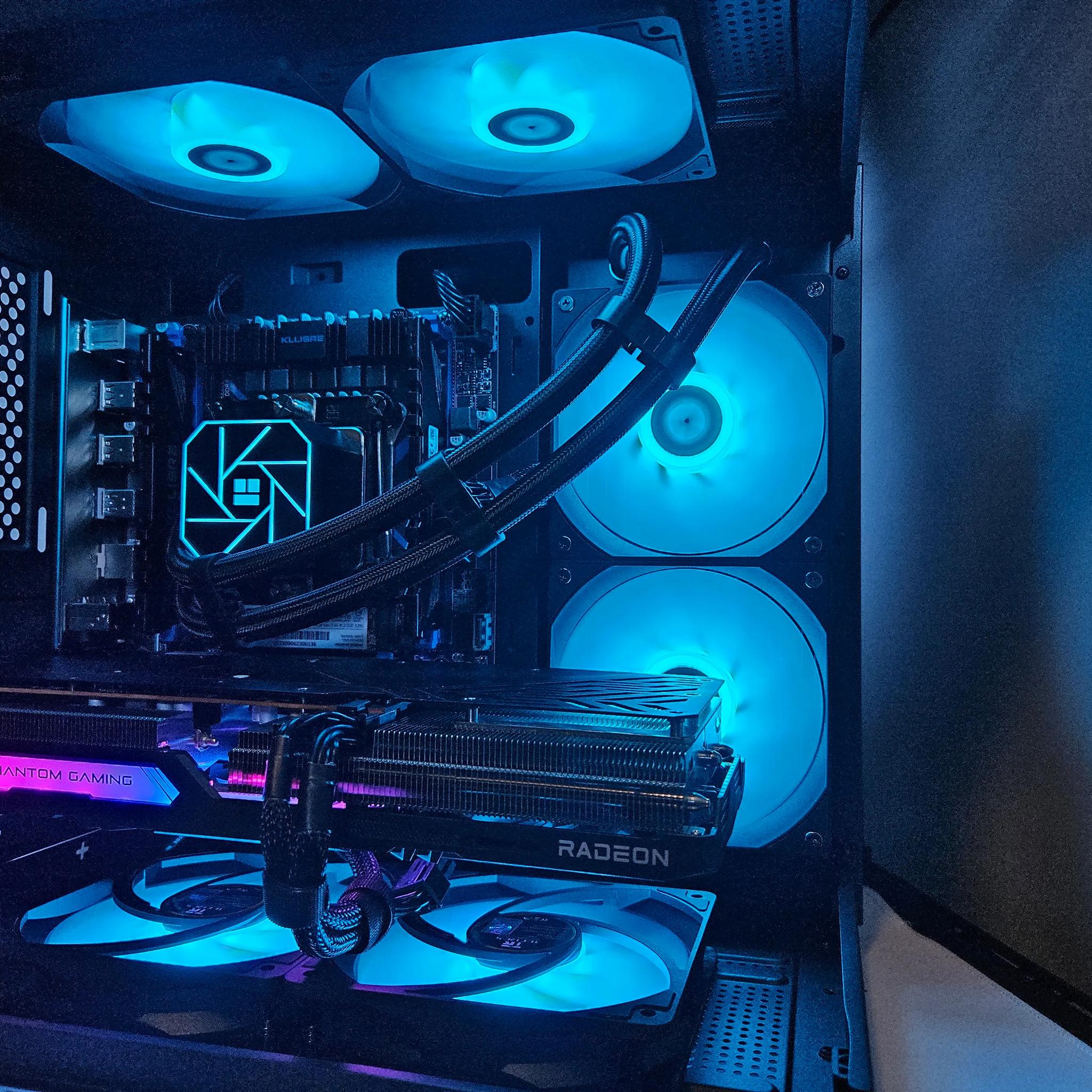 Dark Side Liquid cooled Intel 14 core / 16GB DDR4 / 512GB SSD / RX 7600