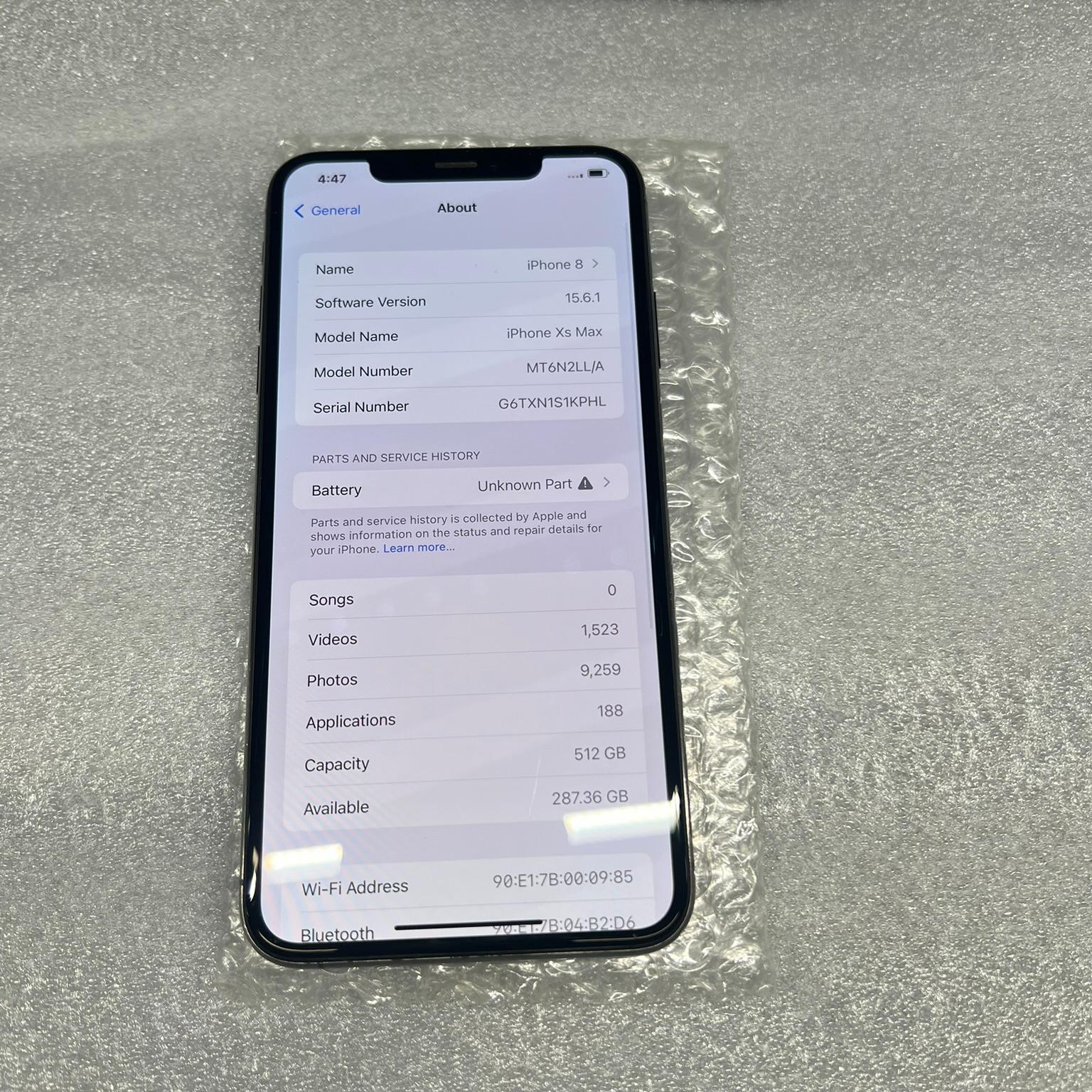 Apple iPhone XS Max – Unlocked – 512 GB – Space Gray