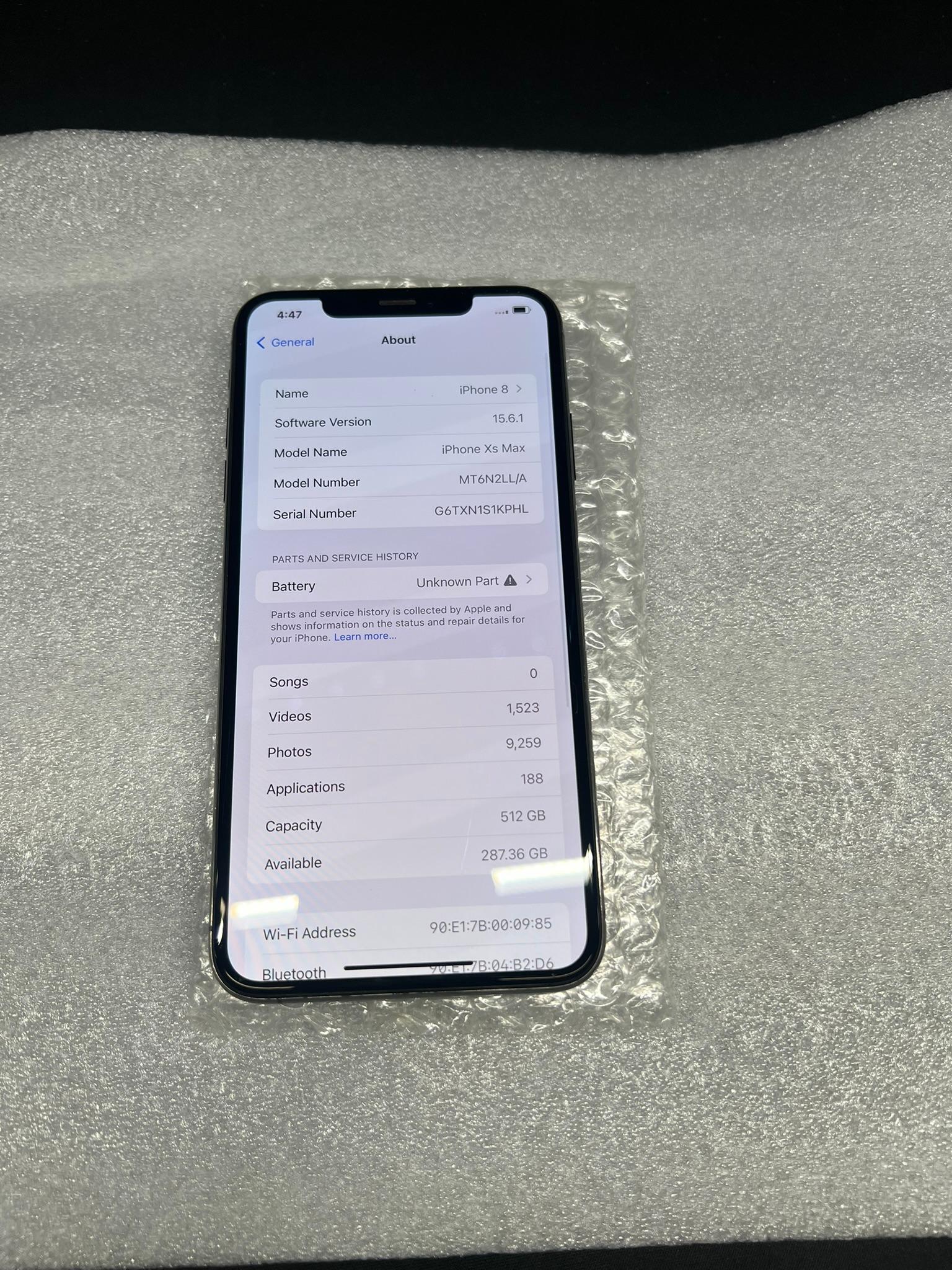 Apple iPhone XS Max – Unlocked – 512 GB – Space Gray