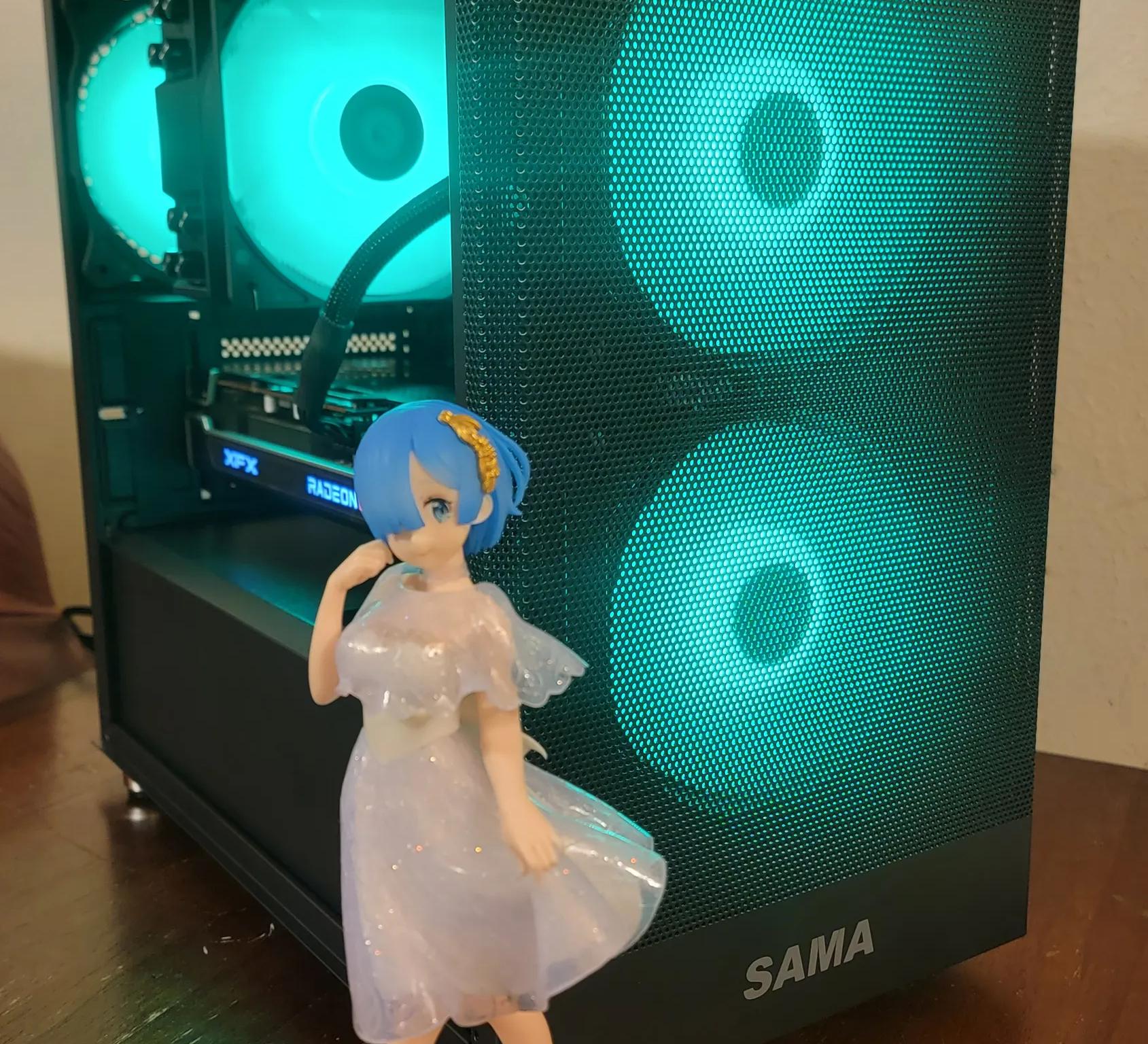 Final Sale!!! Sleek black Addressable RGB Ryzen 5 5500 + RX 6600XT + 2TB SSD Custom Gaming PC