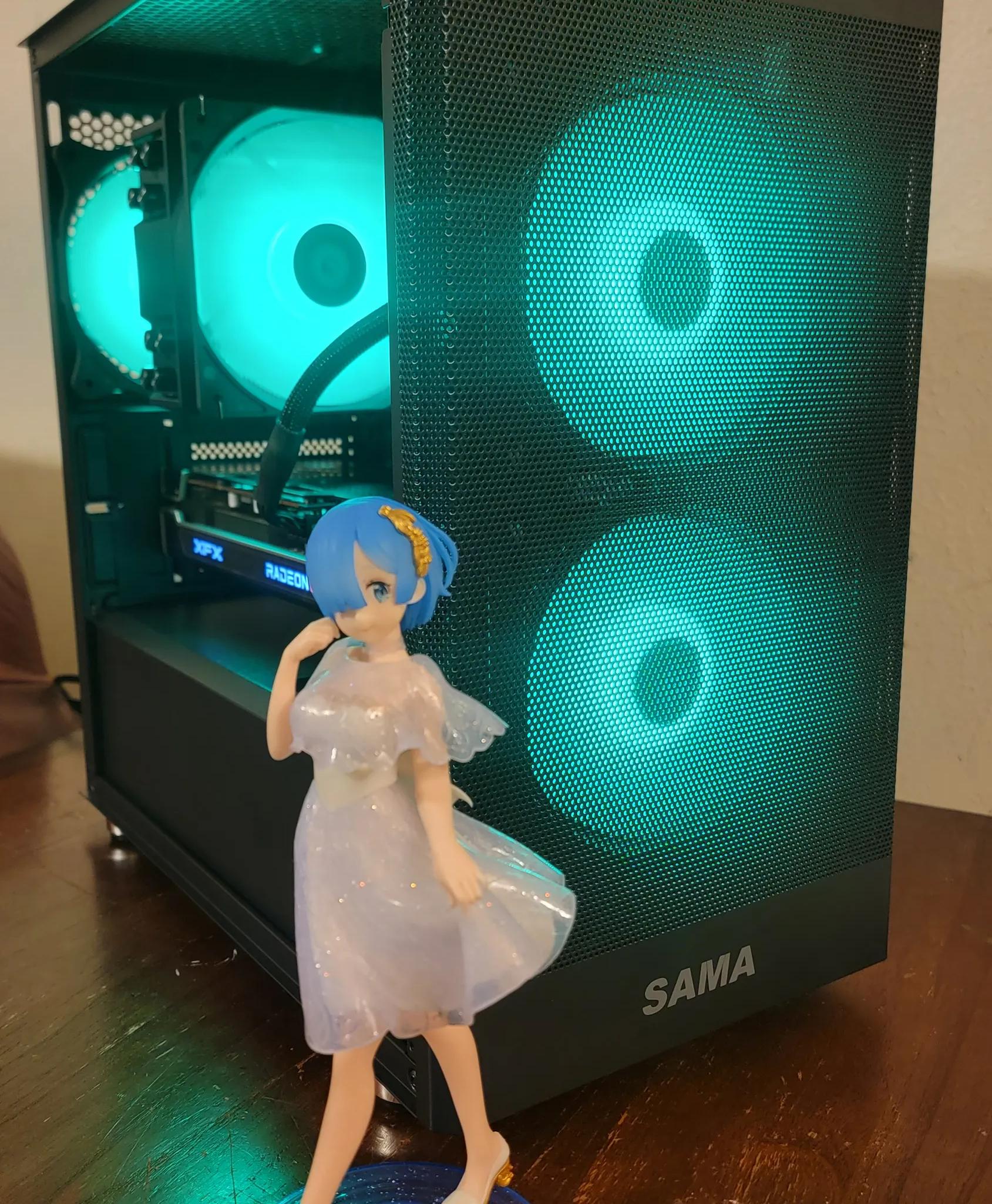 Final Sale!!! Sleek black Addressable RGB Ryzen 5 5500 + RX 6600XT + 2TB SSD Custom Gaming PC