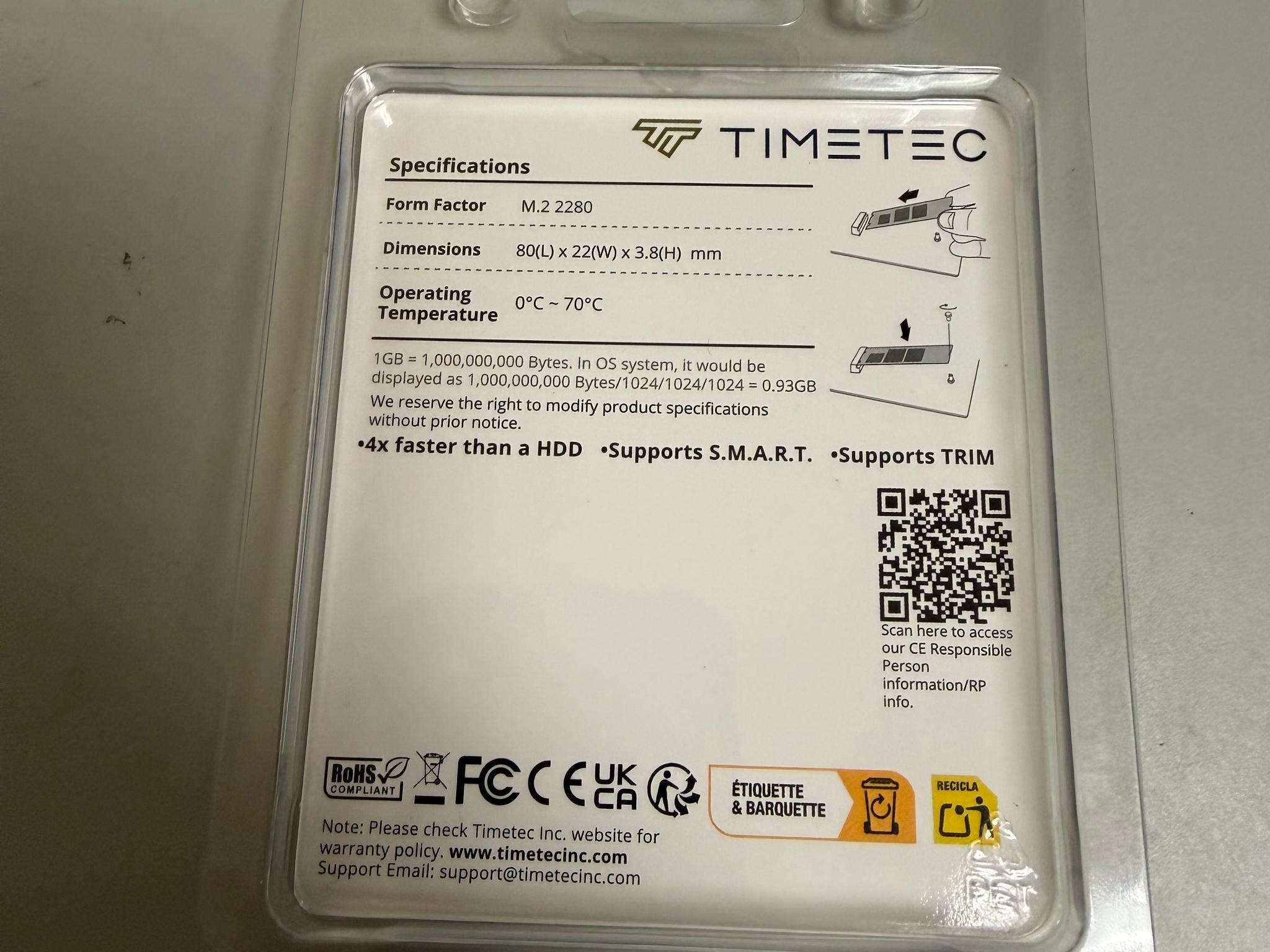 Timetec 512GB NVMe