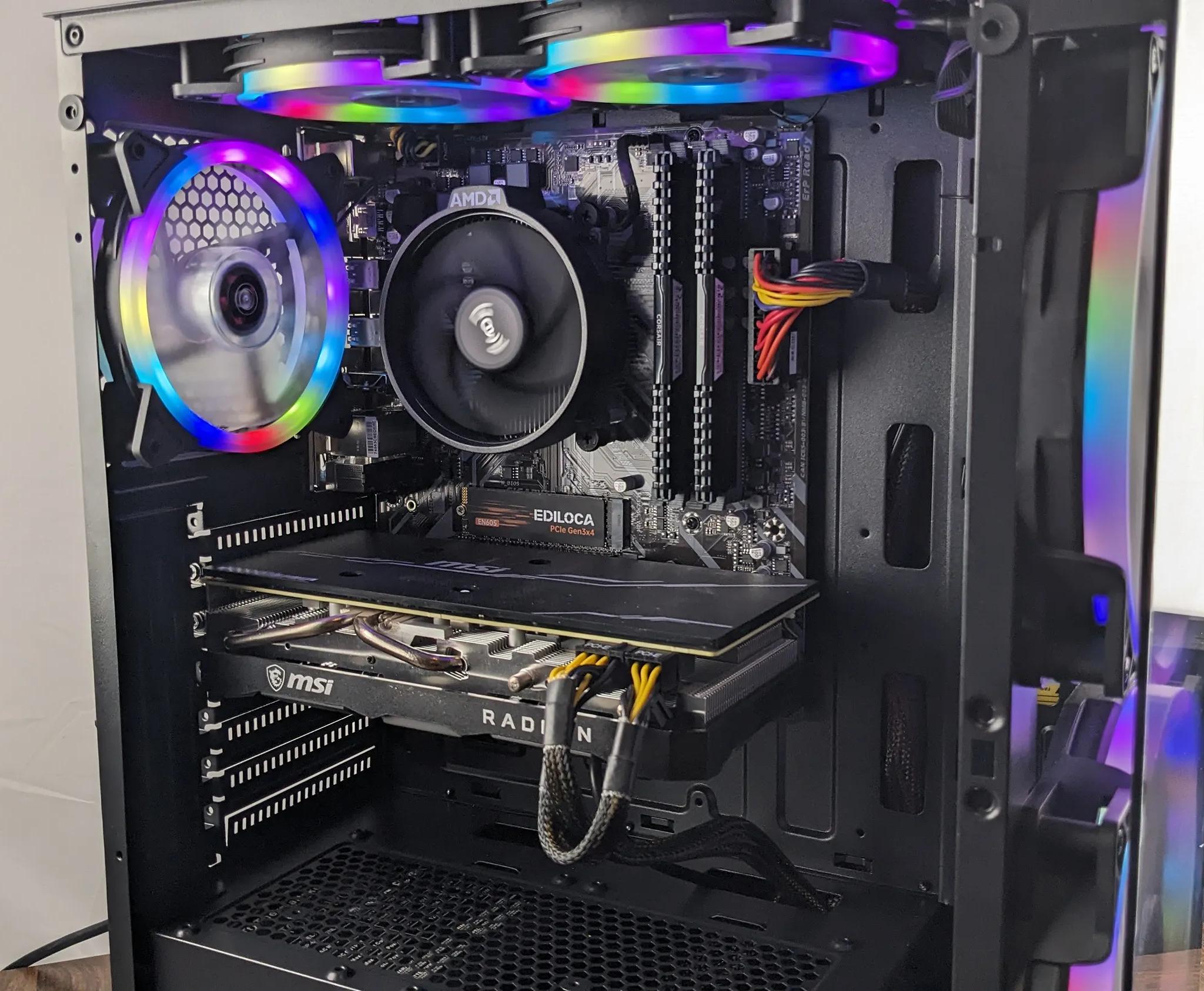GamerSxin Custom 5700 XT R5 3600 16GB 3200mhz 1TB NVMe. Gaming Desktop