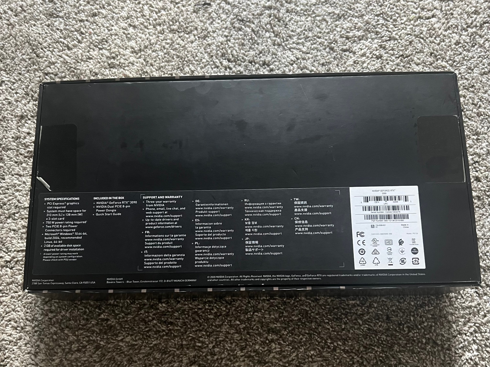 NVIDIA GeForce RTX 3090 Founders Edition 24GB GDDR6 Graphics Card
