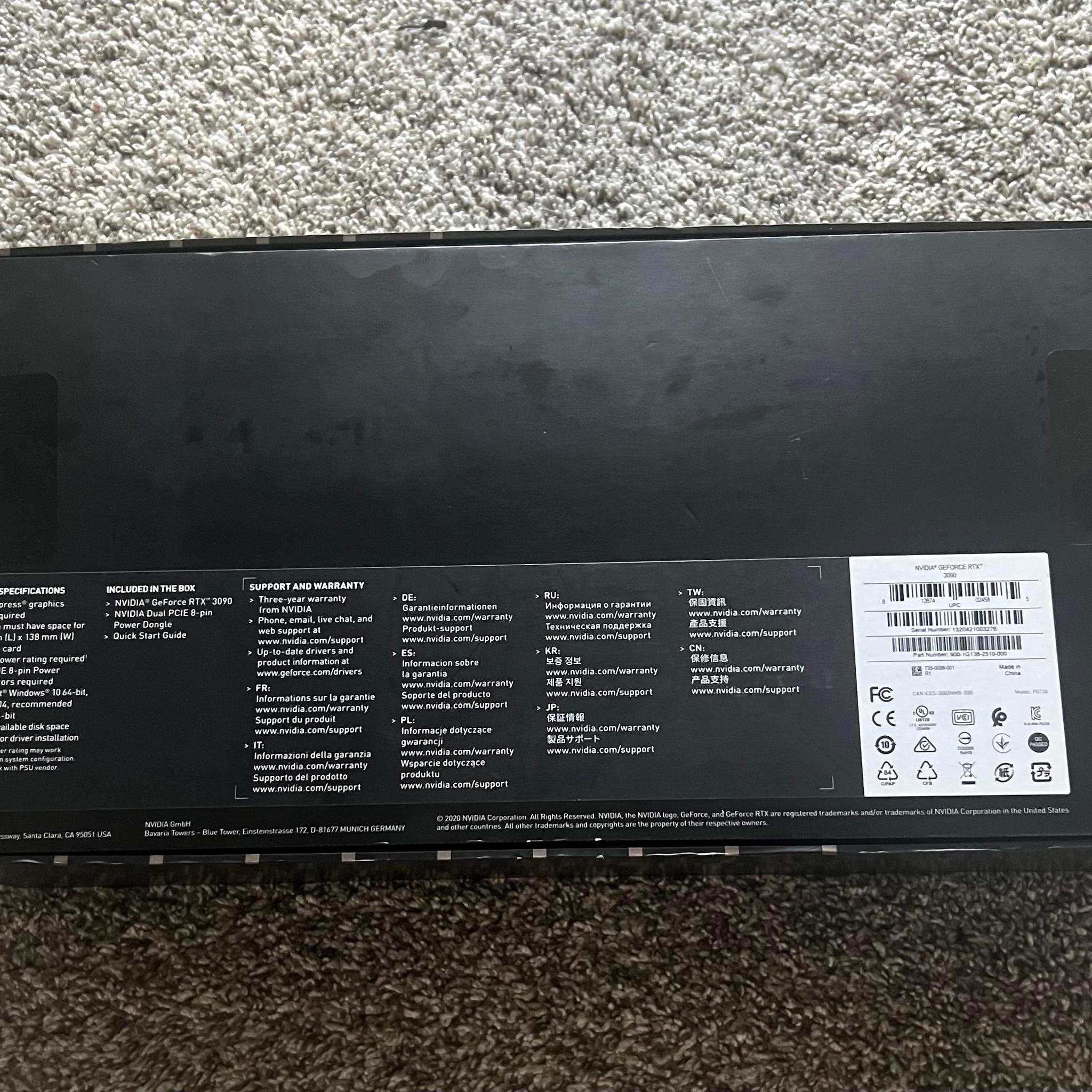 NVIDIA GeForce RTX 3090 Founders Edition 24GB GDDR6 Graphics Card