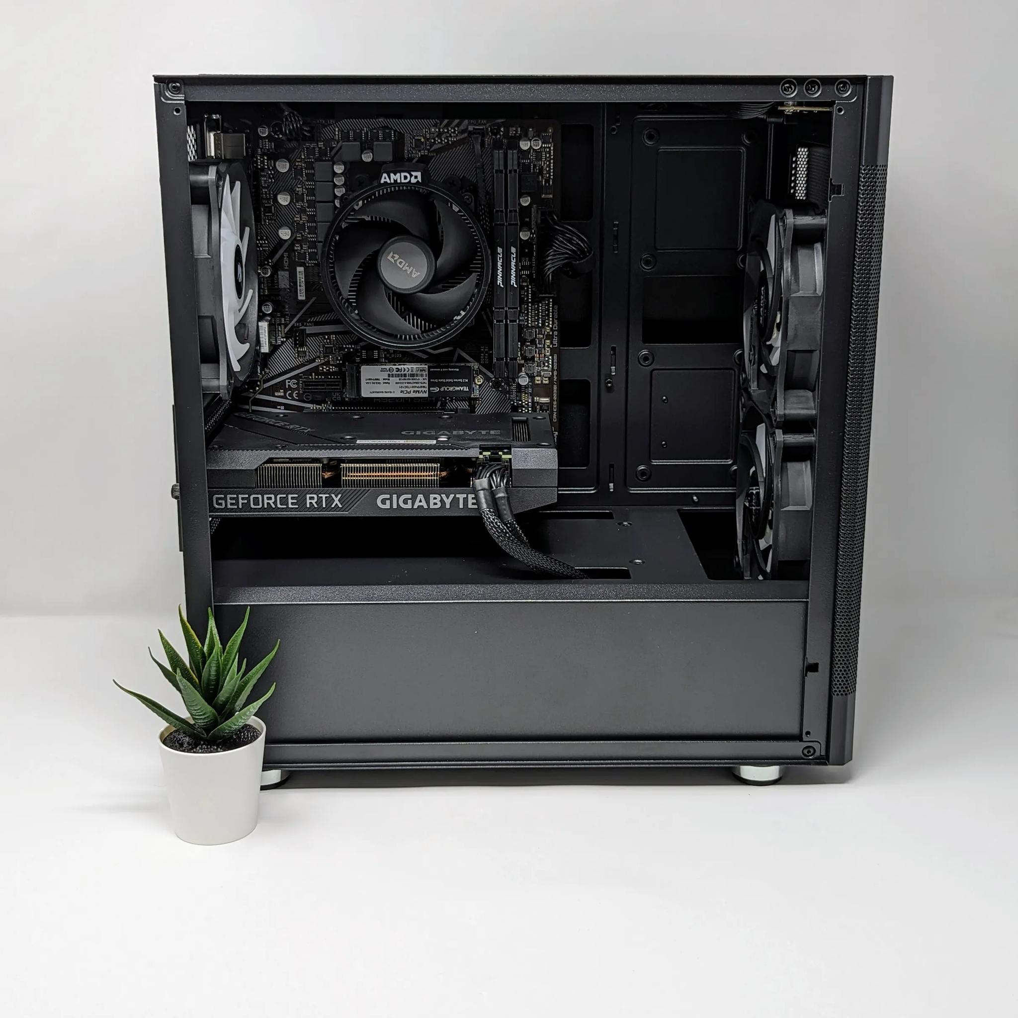 Sleek RTX Whisperer | RTX 3060 | Ryzen 5 5500 | 16gb RAM | TEAMGROUP MP34 1 TB M.2 NVMe SSD