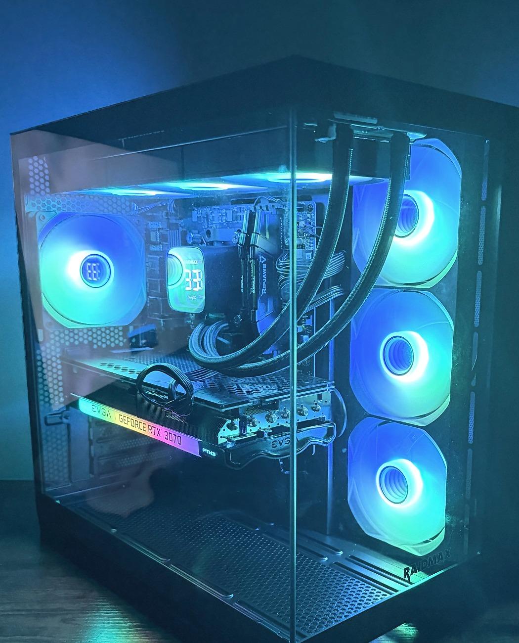 Custom Gaming PC EVGA RTX 3070 Ryzen 5 5500 32GB RAM 1TB NVMe WiFi Win 11 Pro