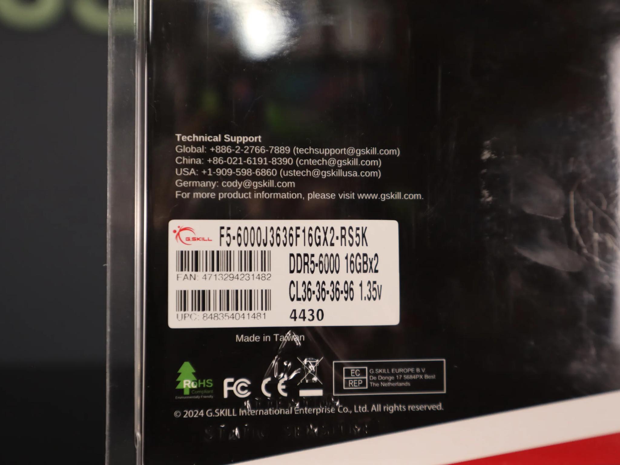 G.SKILL RIPJAWS S5 | DDR5 | 32GB | 6000 | CL36 | XMP 3.0 + EXPO | BRAND NEW