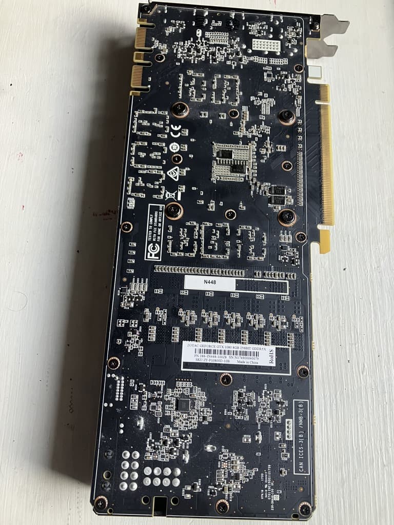 GTX 1080 Zotac blower style 8gb vram