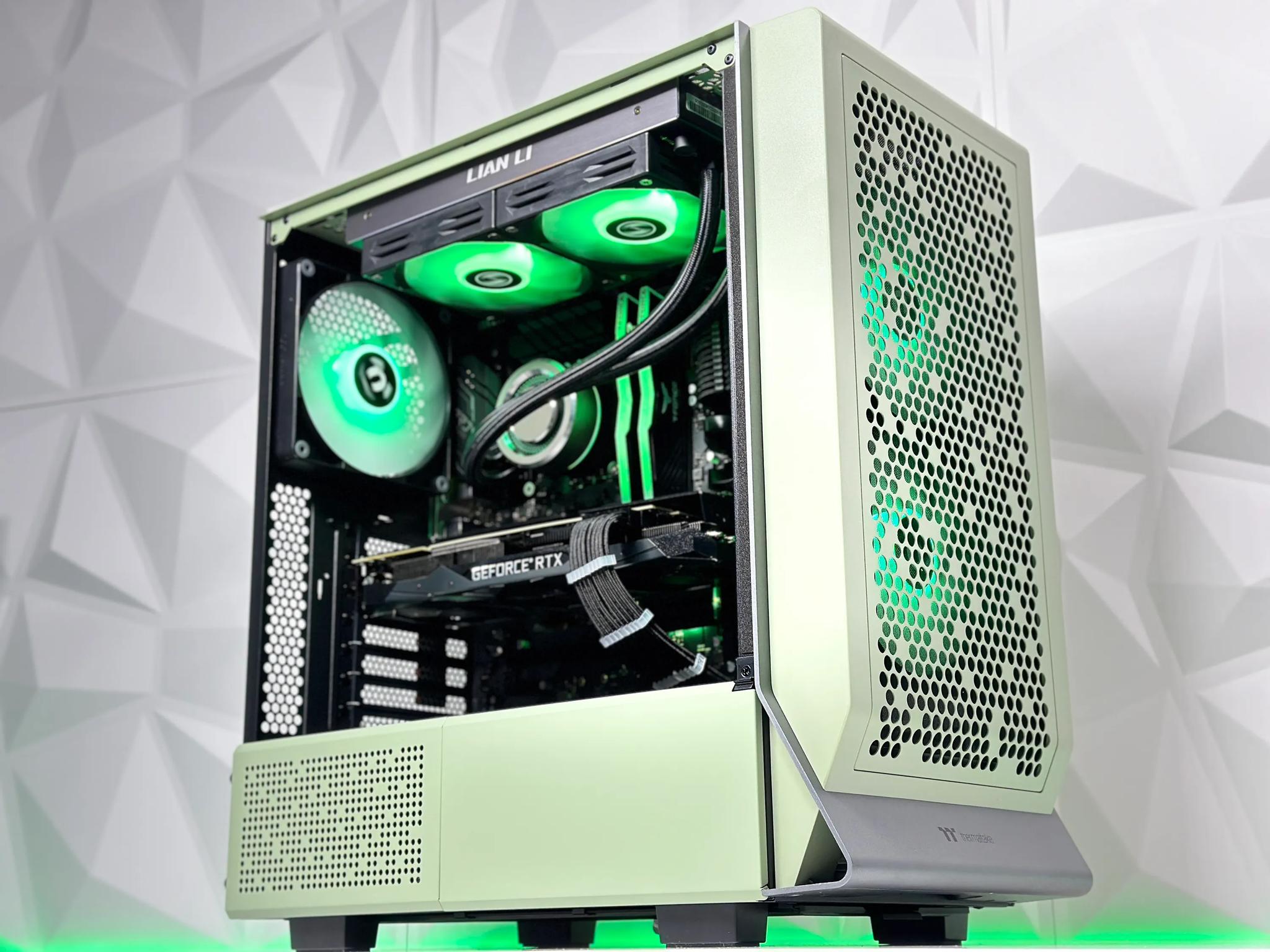 🍵💚🍃Matcha🍃Liquid Cooled Gaming PC🍃Nvidia RTX 2080 Ti 11GB🍃Intel  12600KF 10 core 🍃32GB DDR4🍃