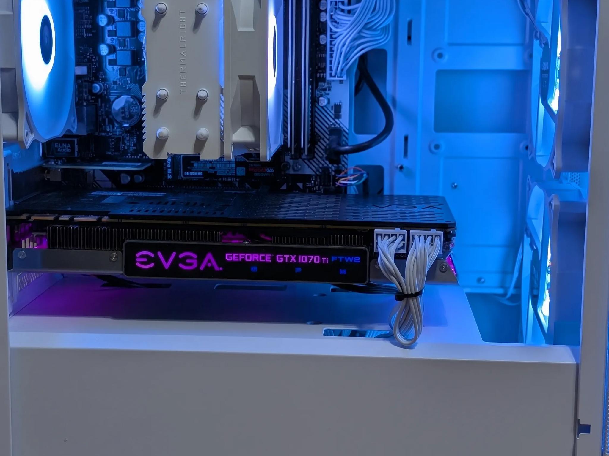 GTX 1070 Ti , Ryzen 3600, 16GB DDR4, 500 GB NVMe SSD, WiFi - White Budget Gaming PC