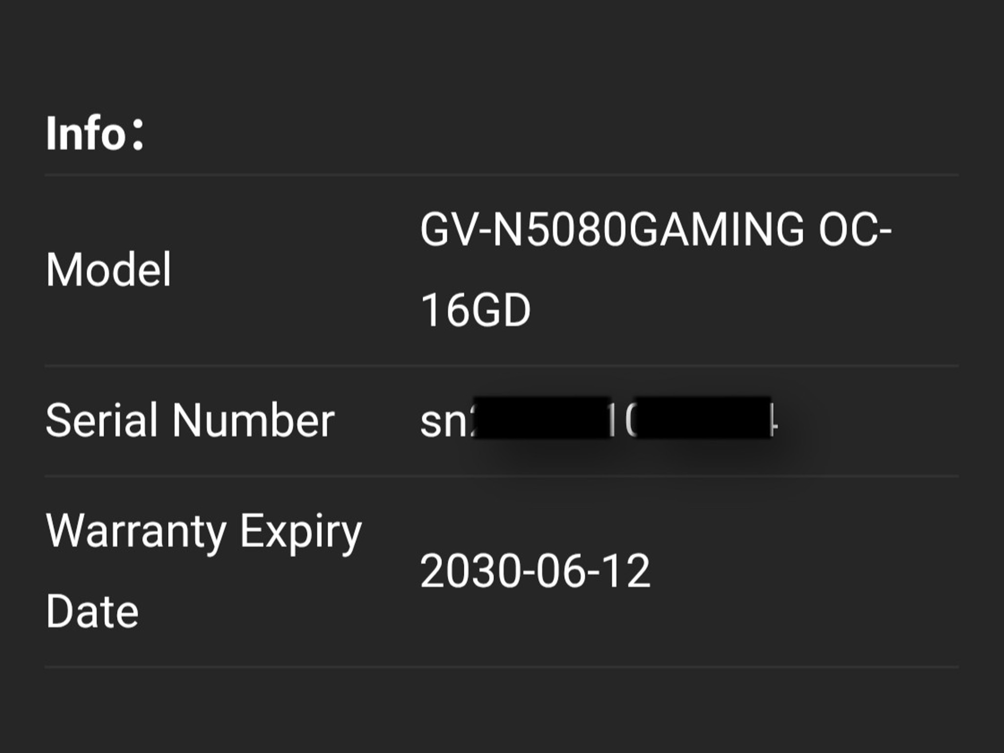 GIGABYTE GeForce RTX 5080 GAMING OC 16GB