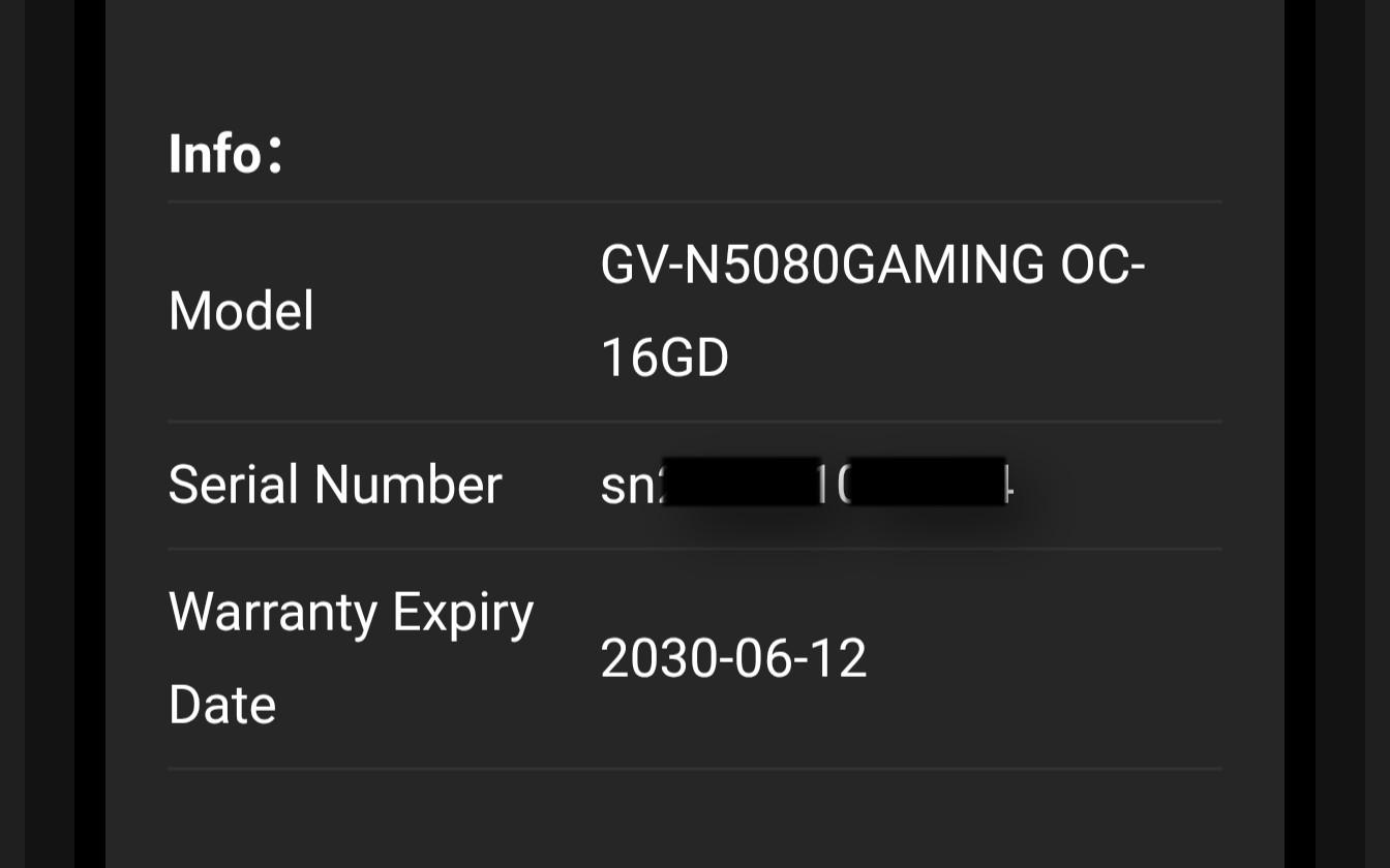 GIGABYTE GeForce RTX 5080 GAMING OC 16GB