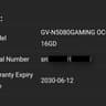 GIGABYTE GeForce RTX 5080 GAMING OC 16GB