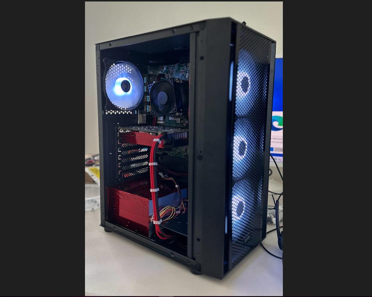 Intel i7-4770/GTX 1060, 16GB RAM, 500GB SSD, Red/Black RGB Budget Gaming PC