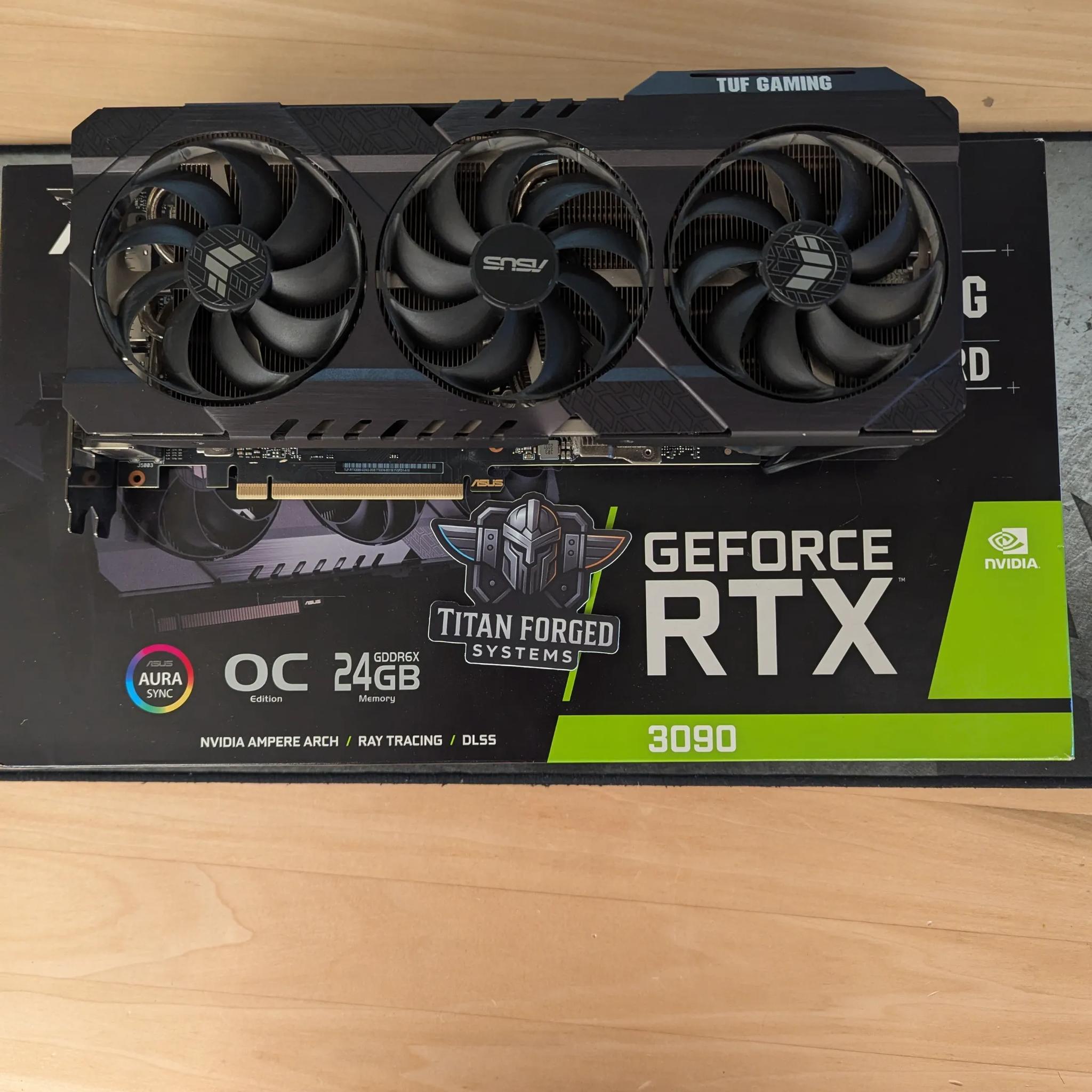 🛡️ ASUS 3090 TUF OC – 24GB GDDR6X | Triple-Fan Cooling | 4K Gaming Powerhouse