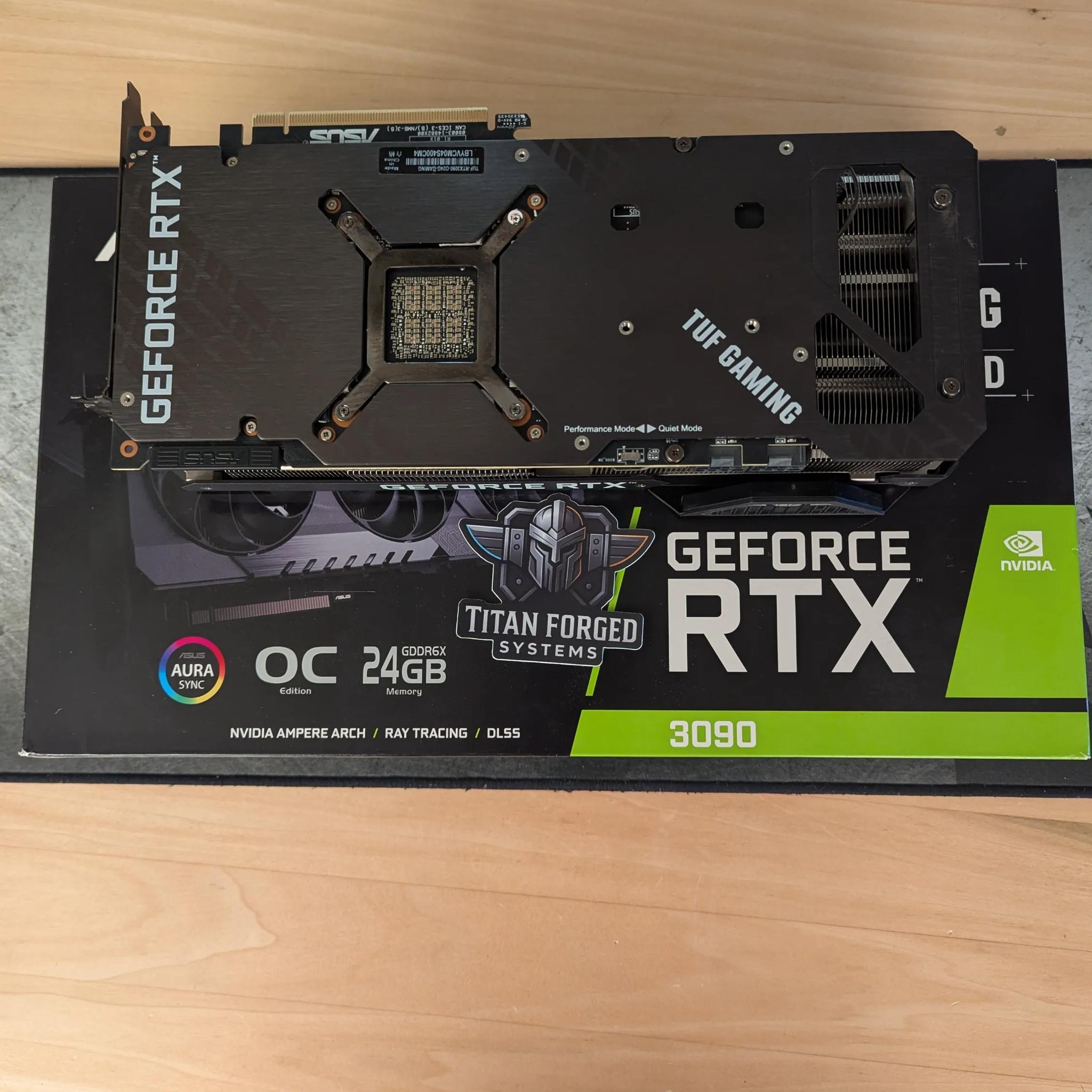 🛡️ ASUS 3090 TUF OC – 24GB GDDR6X | Triple-Fan Cooling | 4K Gaming Powerhouse