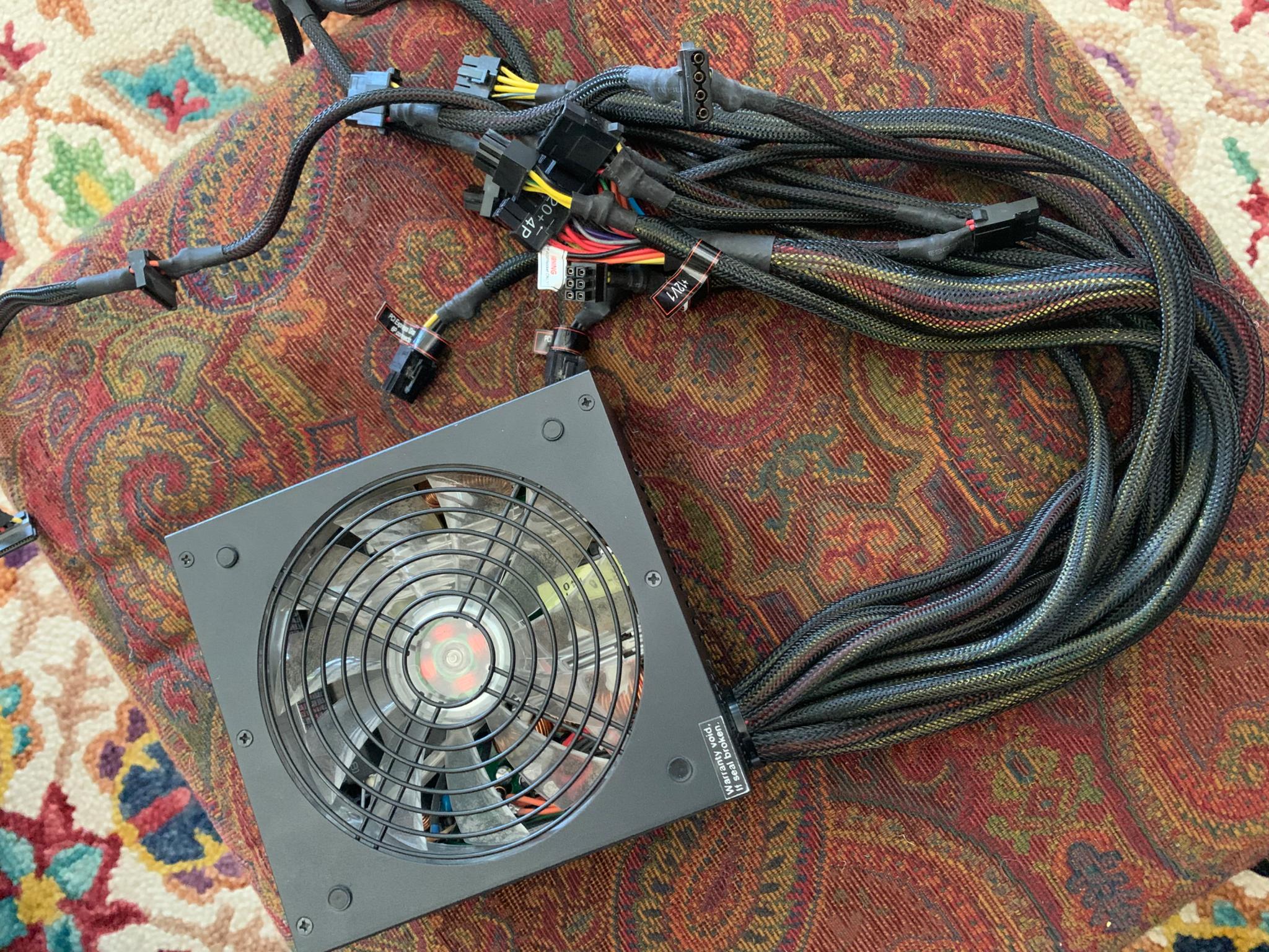 Lightly Used Rosewill 750w 80+ Bronze Efficiency Power Supply