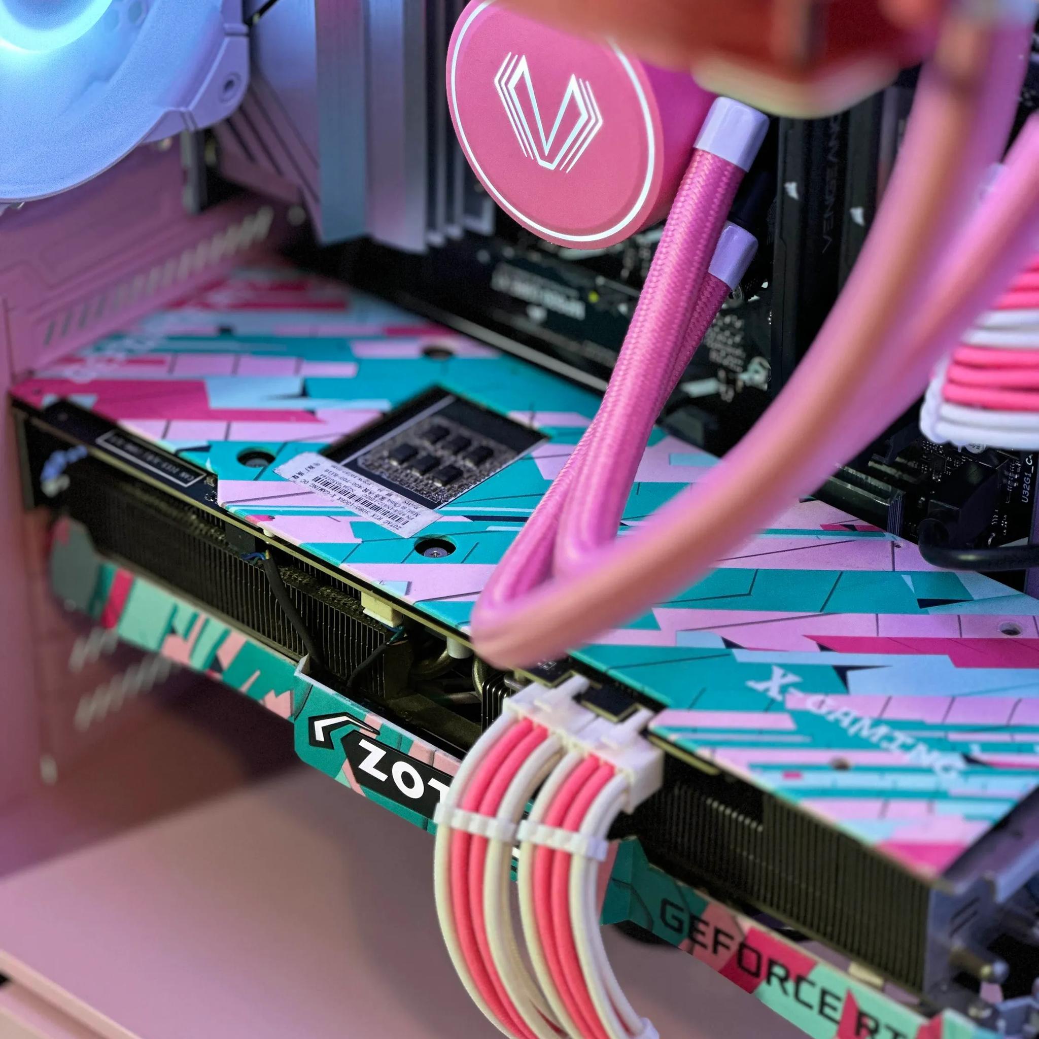 Pink Gaming PC | Intel i7-12700KF | Nvidia RTX 3080 10GB | 32GB RAM | 1TB SSD | WIFI |