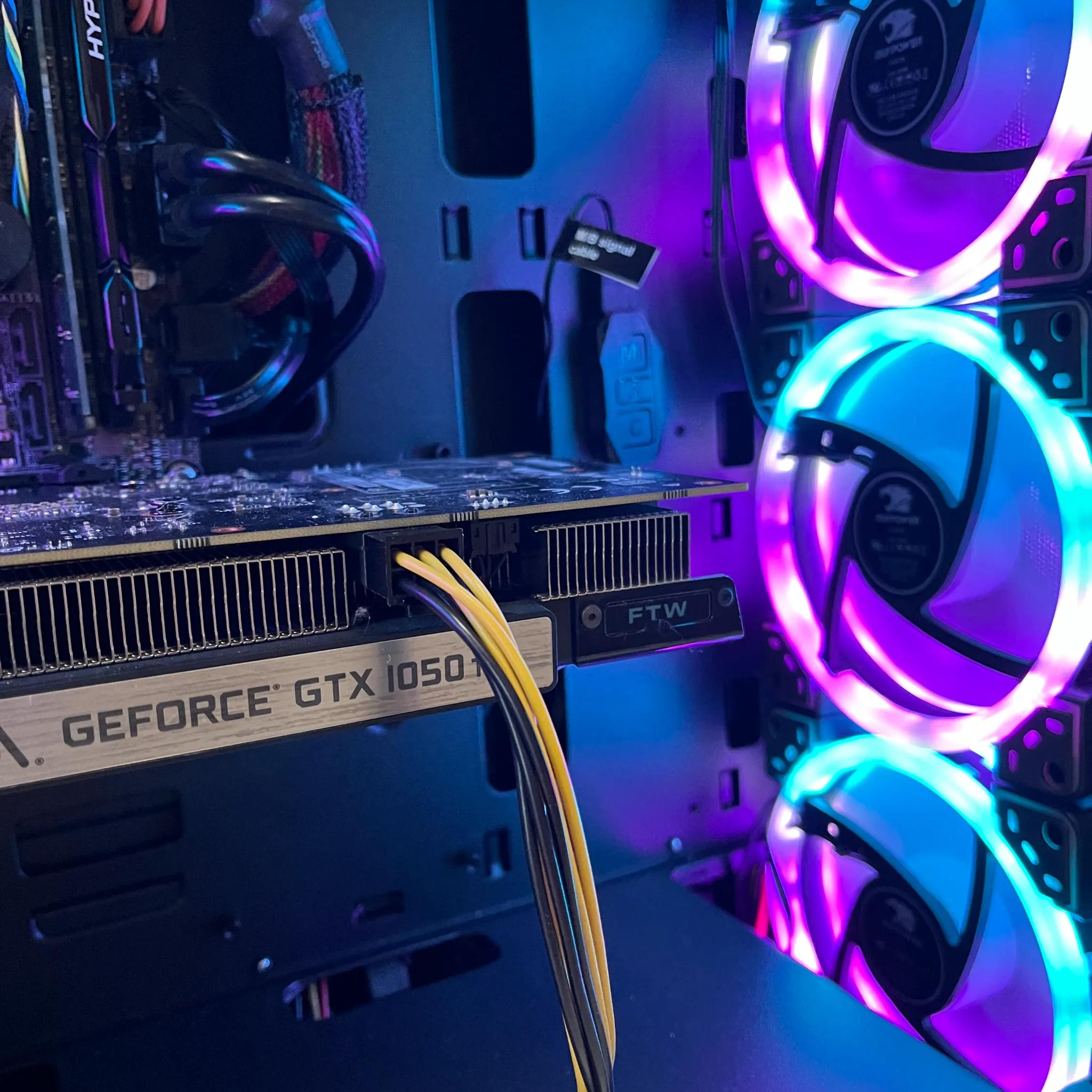 🎮 Entry-Level Gaming PC – RGB Case w/ Remote | Intel i5 + GTX 1050 Ti + SSD + HDD + 12GB RAM 💡