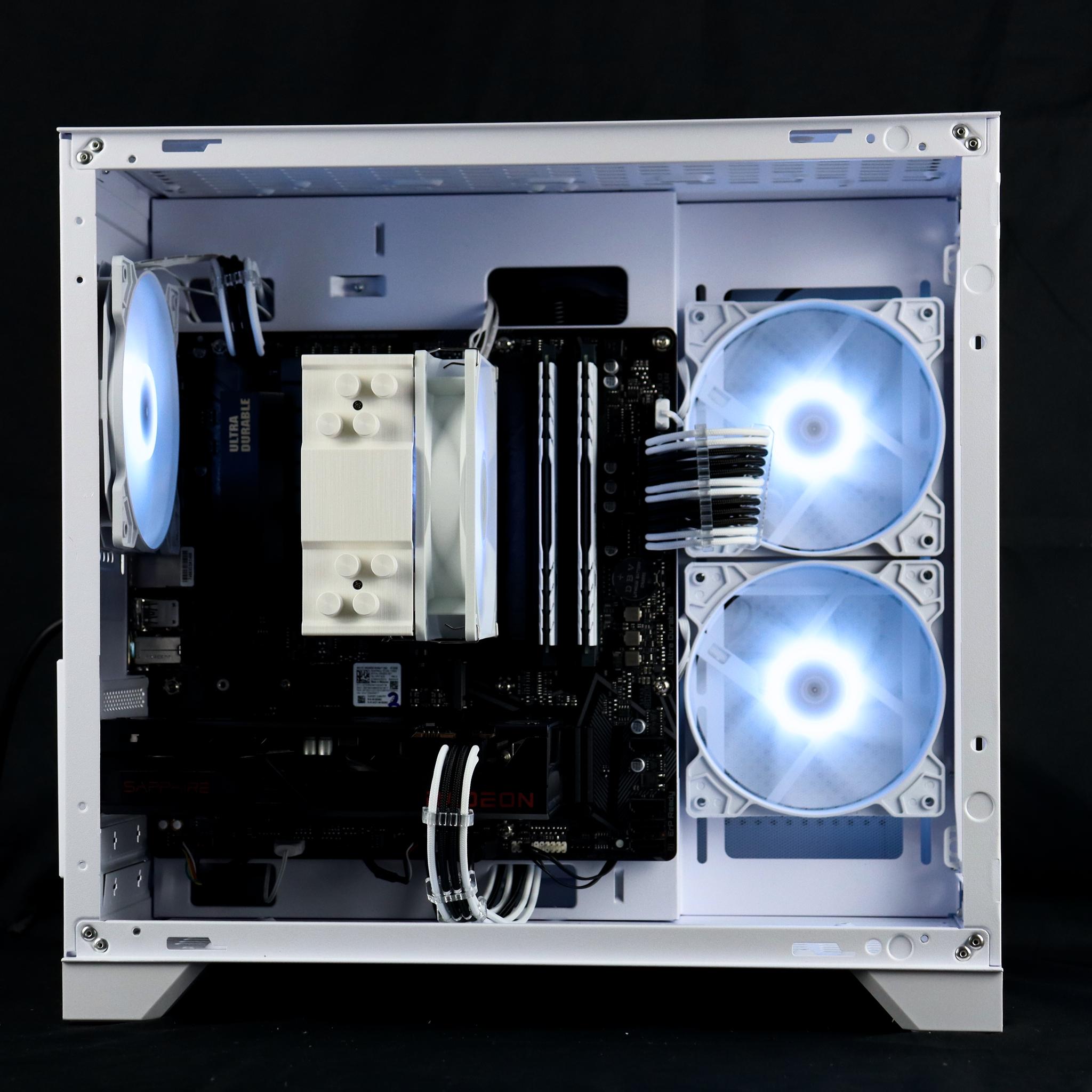 🧊❄️🧊 White Gaming PC – RX 6600 8G , Ryzen 7 2700X, 16GB RAM, 500GB SSD - WiFi, BlueTooth 🧊❄️🧊