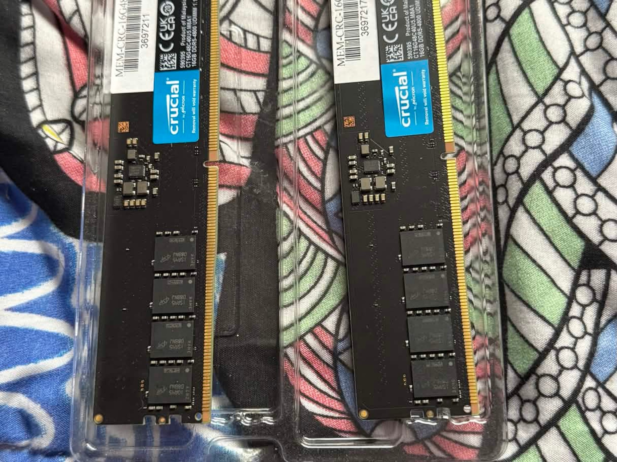 Crucial 16GB DDR5 3200MHz PC4-25600 CL22 Desktop UDIMM Memory