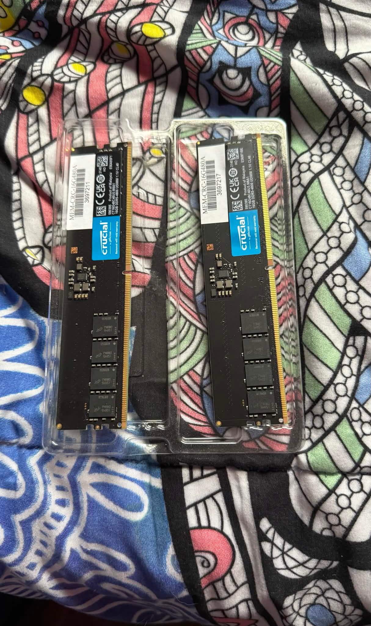 Crucial 16GB DDR5 3200MHz PC4-25600 CL22 Desktop UDIMM Memory