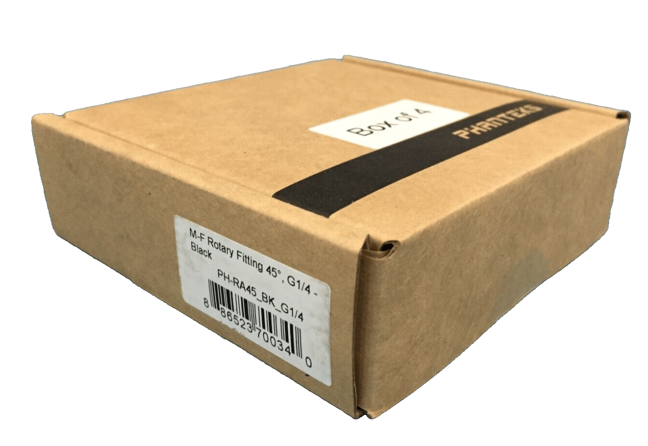 Phanteks 45 Degree Rotary Fitting G1/4 Male-Female Black 4-Pack PH-RA45