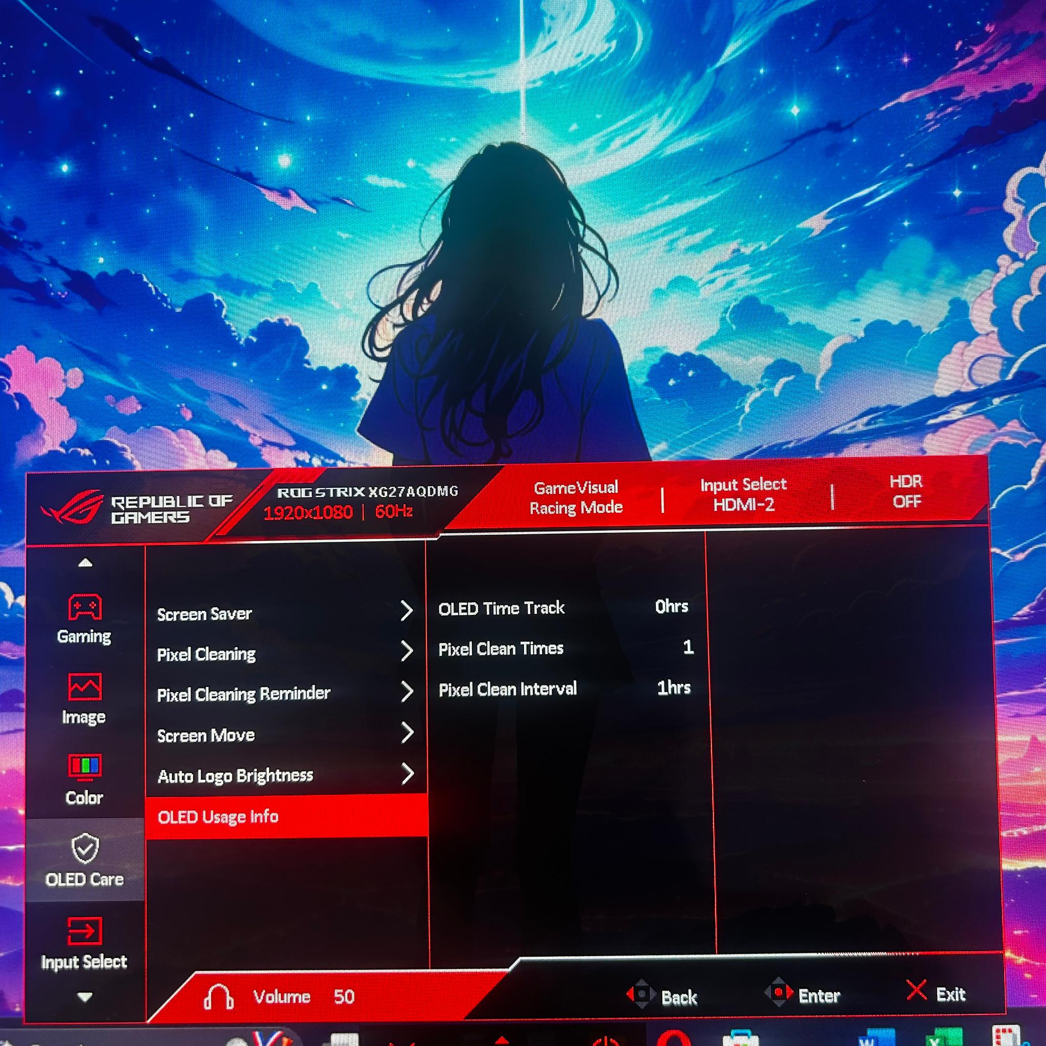 New ASUS ROG Strix OLED 26.5" 2K (240hz) (2560 x 1440) Gaming Monitor (0 HOURS USED)
