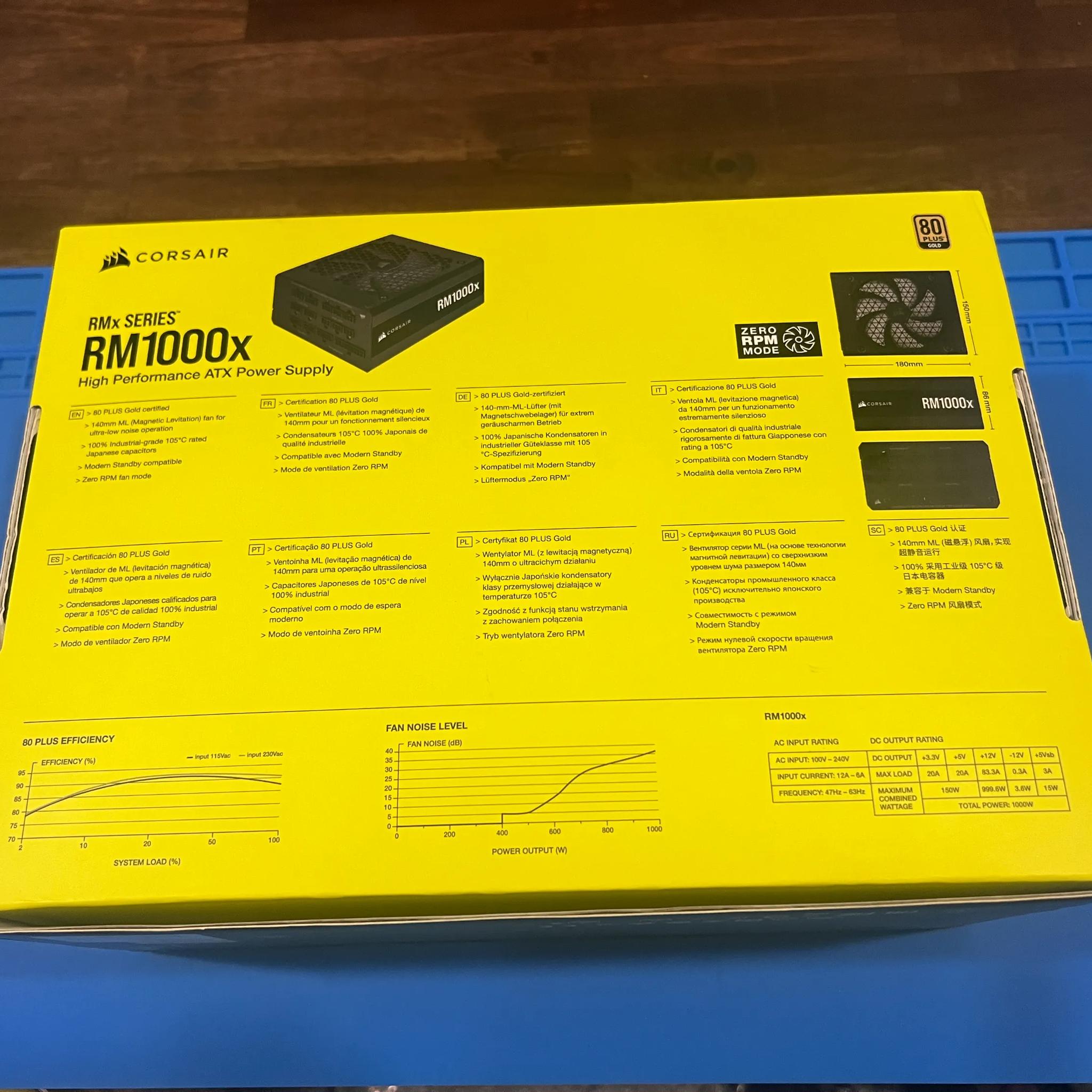 CORSAIR RM1000x ATX POWER SUPPLY