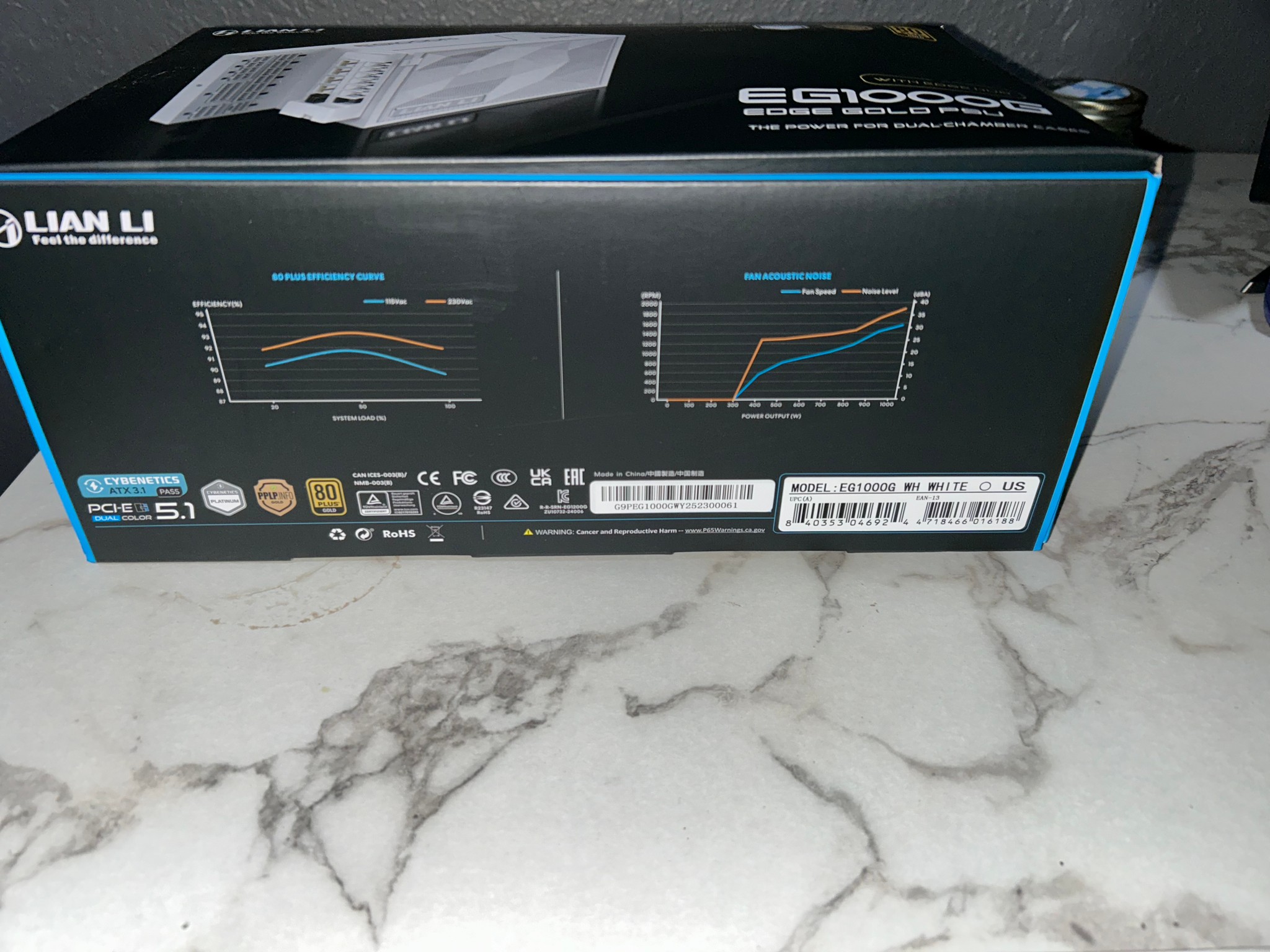 Lian li edge 1000w psu white