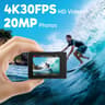 AKASO EK7000 4K Action Camera-131ft Waterproof Camera 4X, Remote Control UHD 20MP w/ Accessories Kit