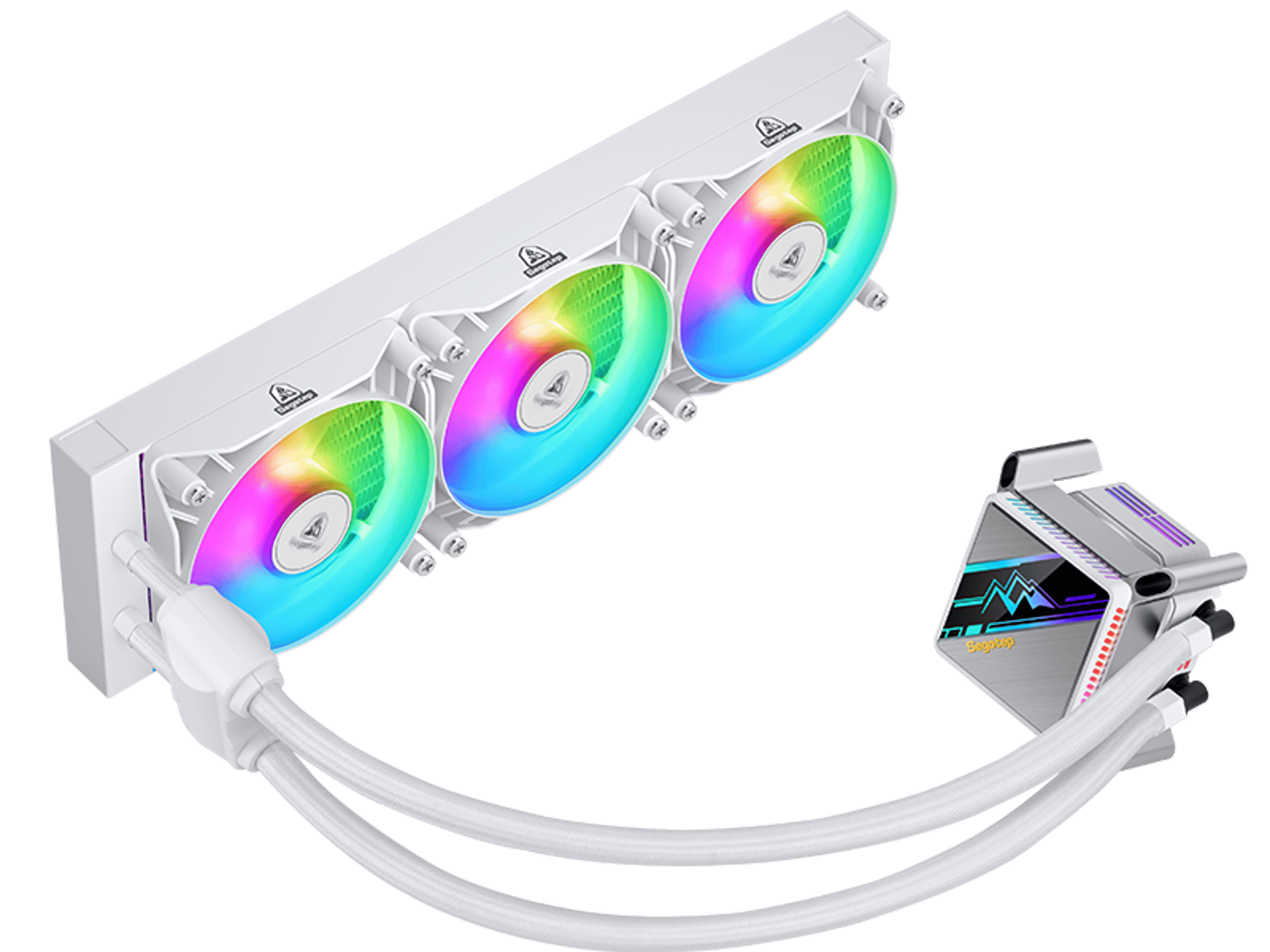 SEGOTEP 🆒KL-360🆒 | WHITE 360mm ARGB AIO CPU Liquid Cooler | TDP: 320W | LGA 1700 & AM5 Ready