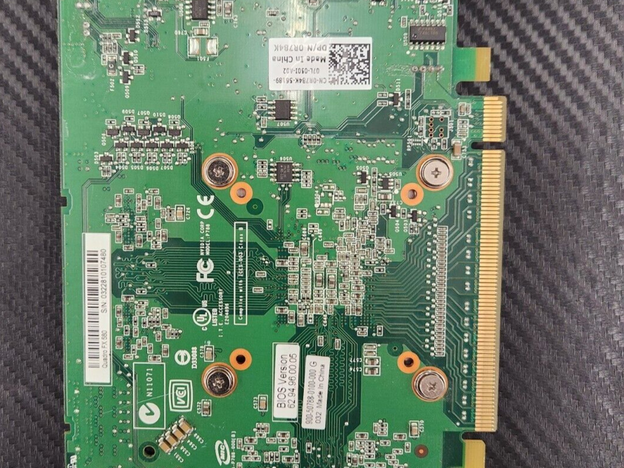 NVIDIA Quadro FX 580 512MB GDDR3 Graphics Card - DVI DisplayPort