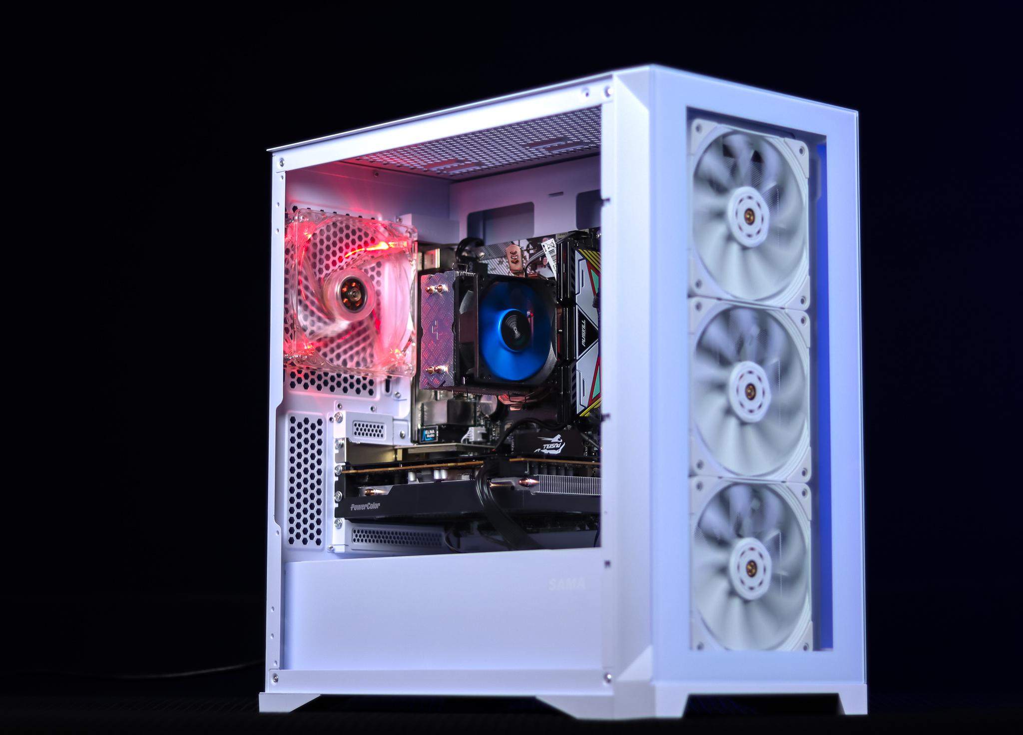 “PH76” RX 7600 Ryzen 7 5800X 16GB Windows 11 1TB Workstation Gaming PC PowerHouse