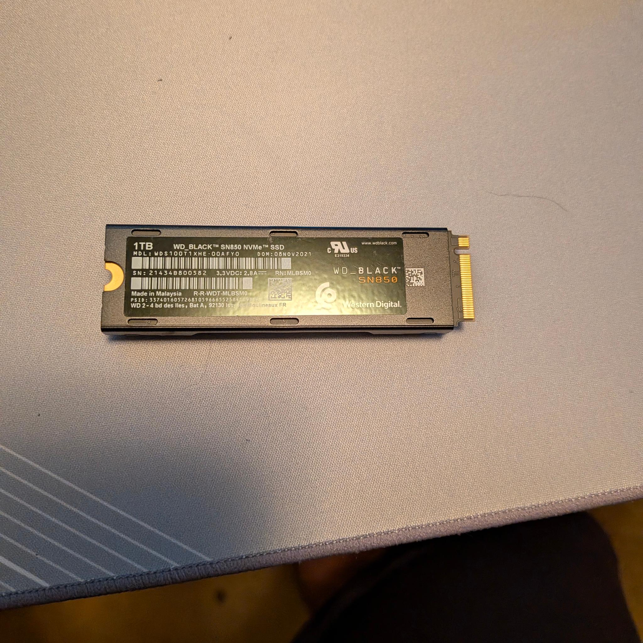 WD Black SN850 1TB SSD