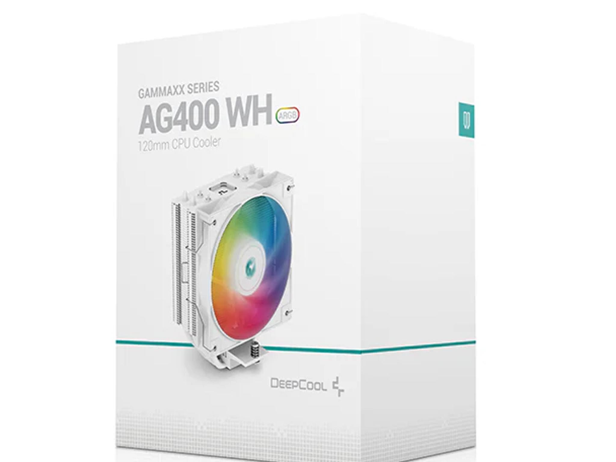 DeepCool AG400 WH ARGB CPU Cooler 120mm Static ARGB Fan