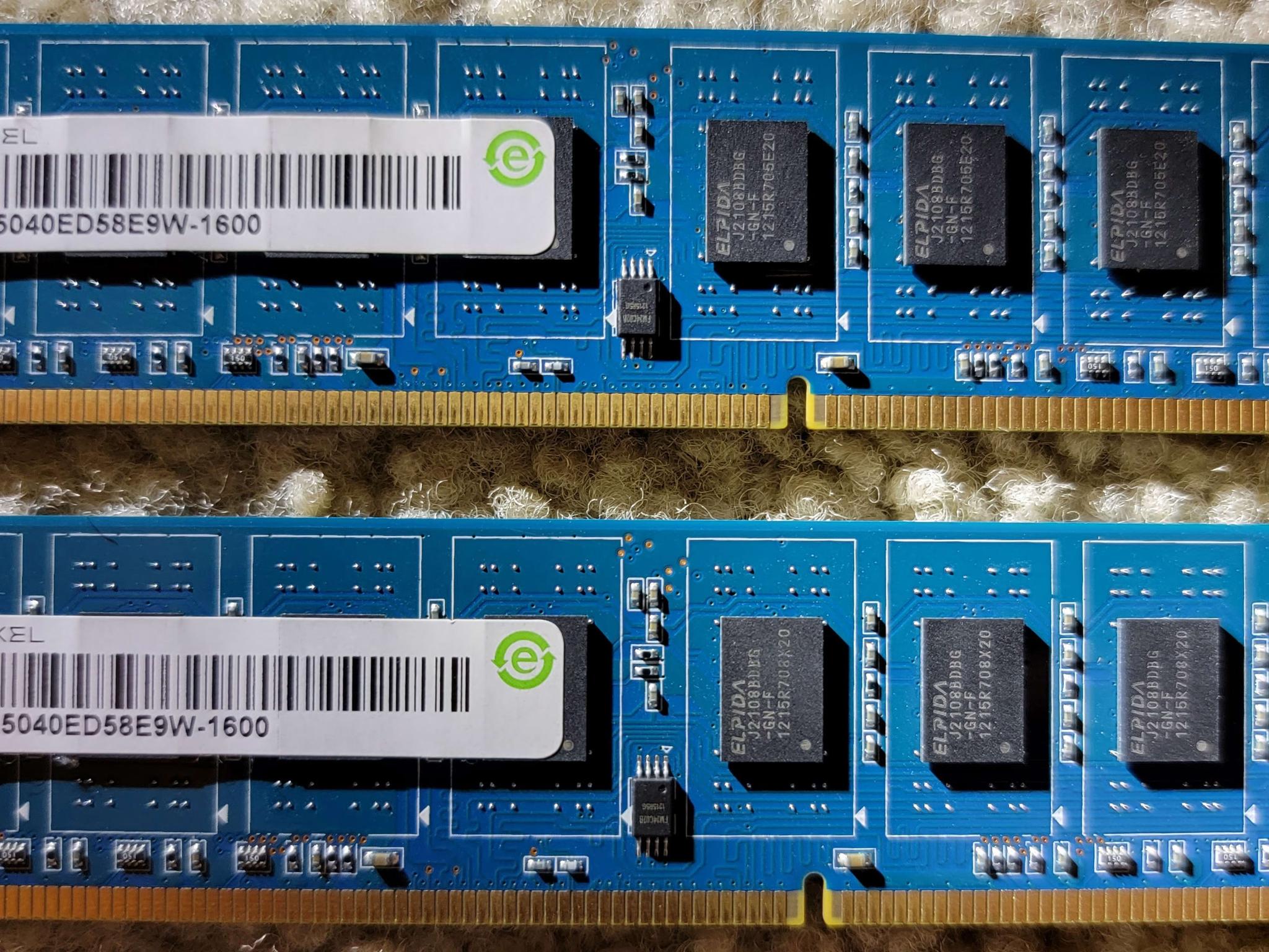Ramaxel 8GB (2x4) DDR3 1600Mhz DIMMs Great Condition
