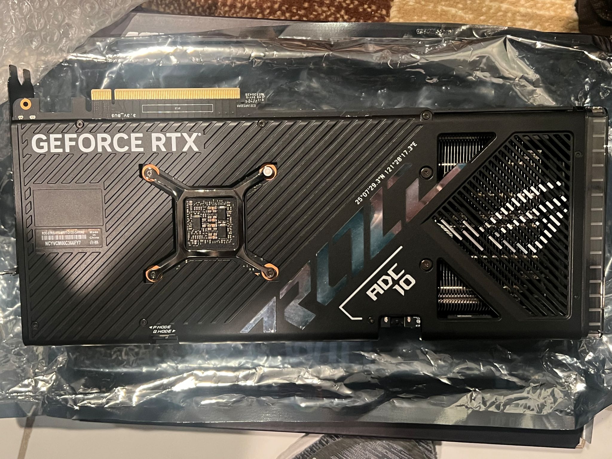 ASUS NVIDIA GeForce RTX 4070 Ti ROG Strix Overclocked Triple Fan 12GB GDDR6X PCIe 4.0 Graphics Card