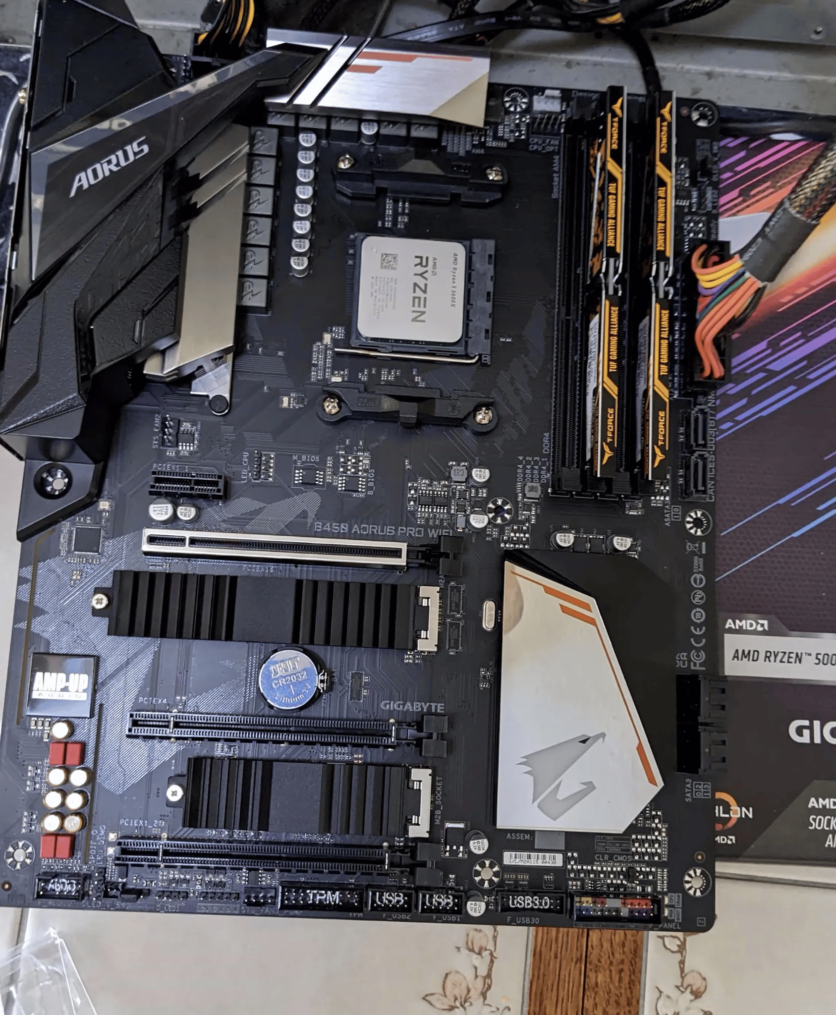GIGABYTE B450 AORUS PRO WIFI AM4 AMD B450 SATA 6Gb/s USB 3.0 ATX AMD Motherboard