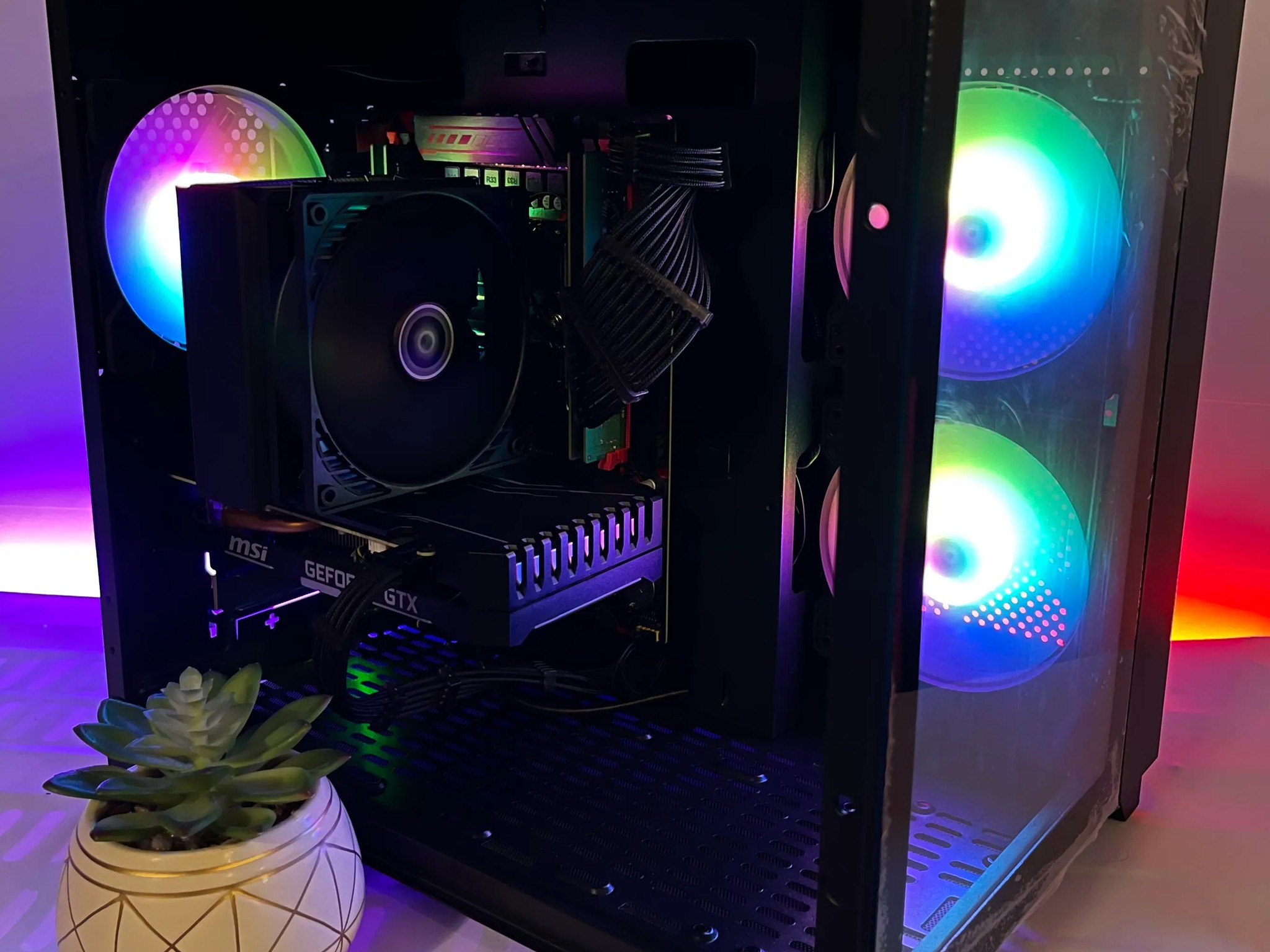 14C/28T RGB Gaming PC (E5-2680 V4, 32GB RAM, GTX 1660 Super, 1TB NVME)
